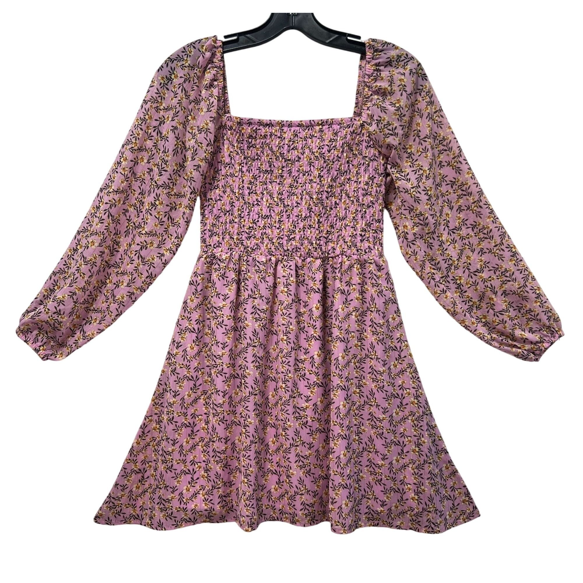rue21 Rue 21 - Women's Balloon Sleeve Mini Dress - Floral Pink - E Size XS / US 0-2 / IT 36-38 - 1 Thumbnail