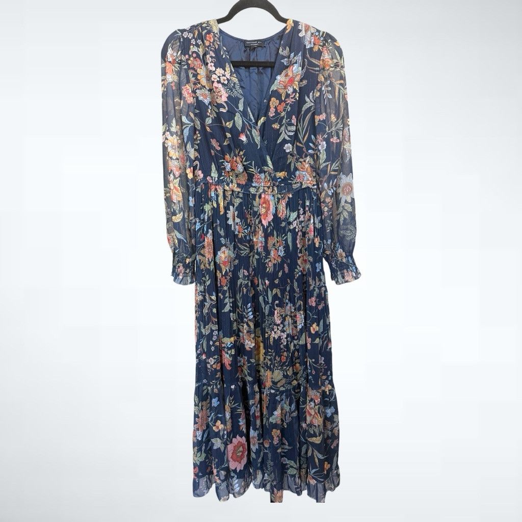 current air maxi dress Current Air Boho Floral Maxi Dress Navy Size S