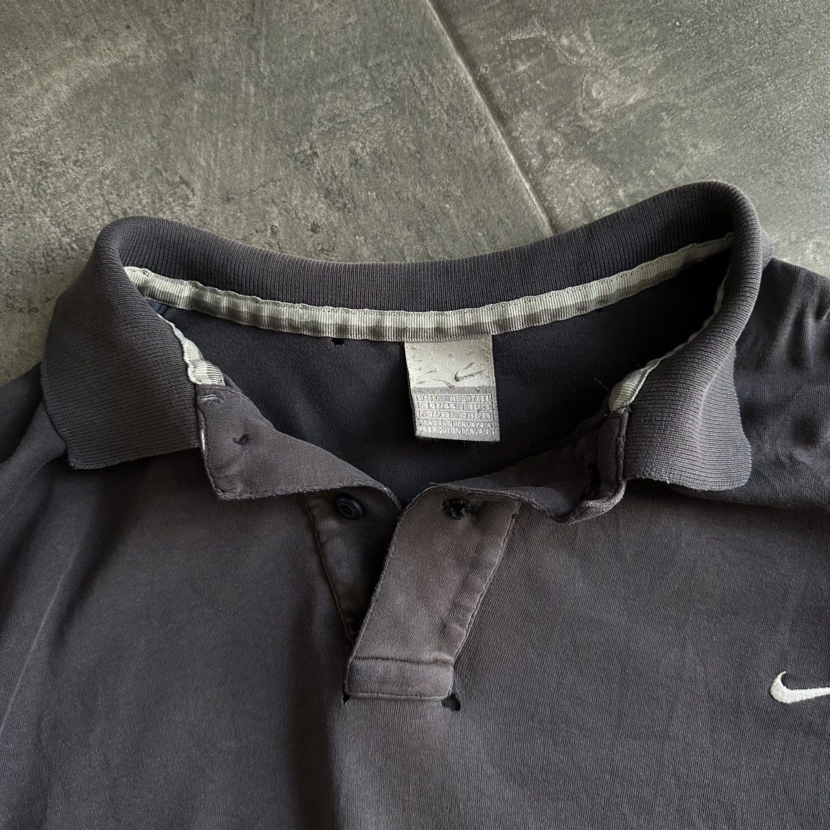 Nike × Vintage Vintage Nike Polo T-shirts Basic Fit Small Logo Trashed Y2K Size US L / EU 52-54 / 3 - 8 Thumbnail