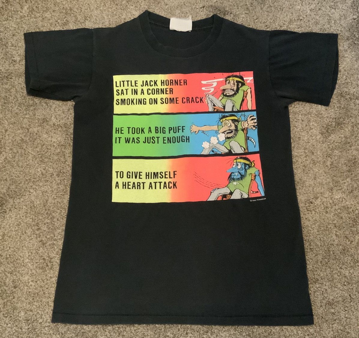 Vintage Vintage Jack Horner Crack Kills Don't Jack Around T Shirt S Size US S / EU 44-46 / 1 - 1 Thumbnail