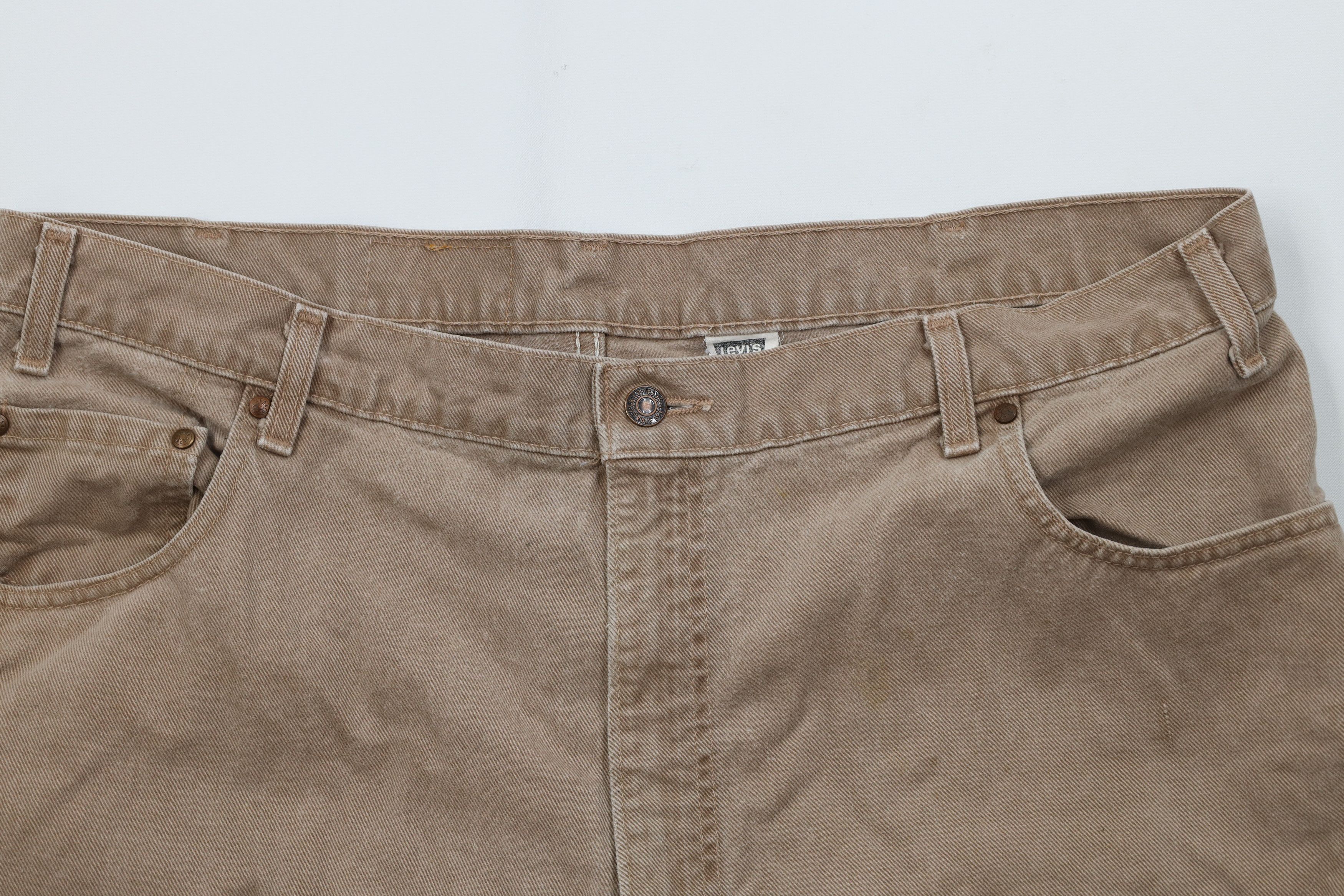 Levi's Vintage 90s Levis Loose Denim Jean Shorts Brown Cotton USA Size US 42 / EU 58 - 2 Thumbnail