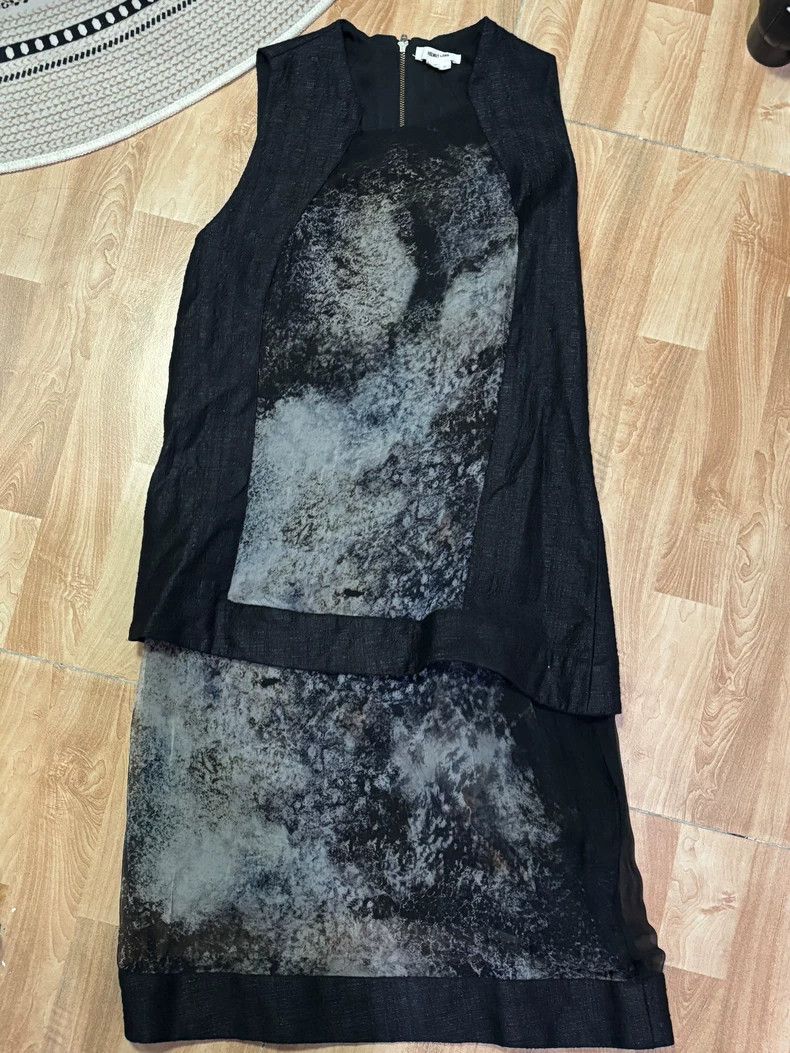 Helmut Lang HELMUT LANG Unruly patchwork blue printed silk dress Size M / US 6-8 / IT 42-44 - 1 Thumbnail