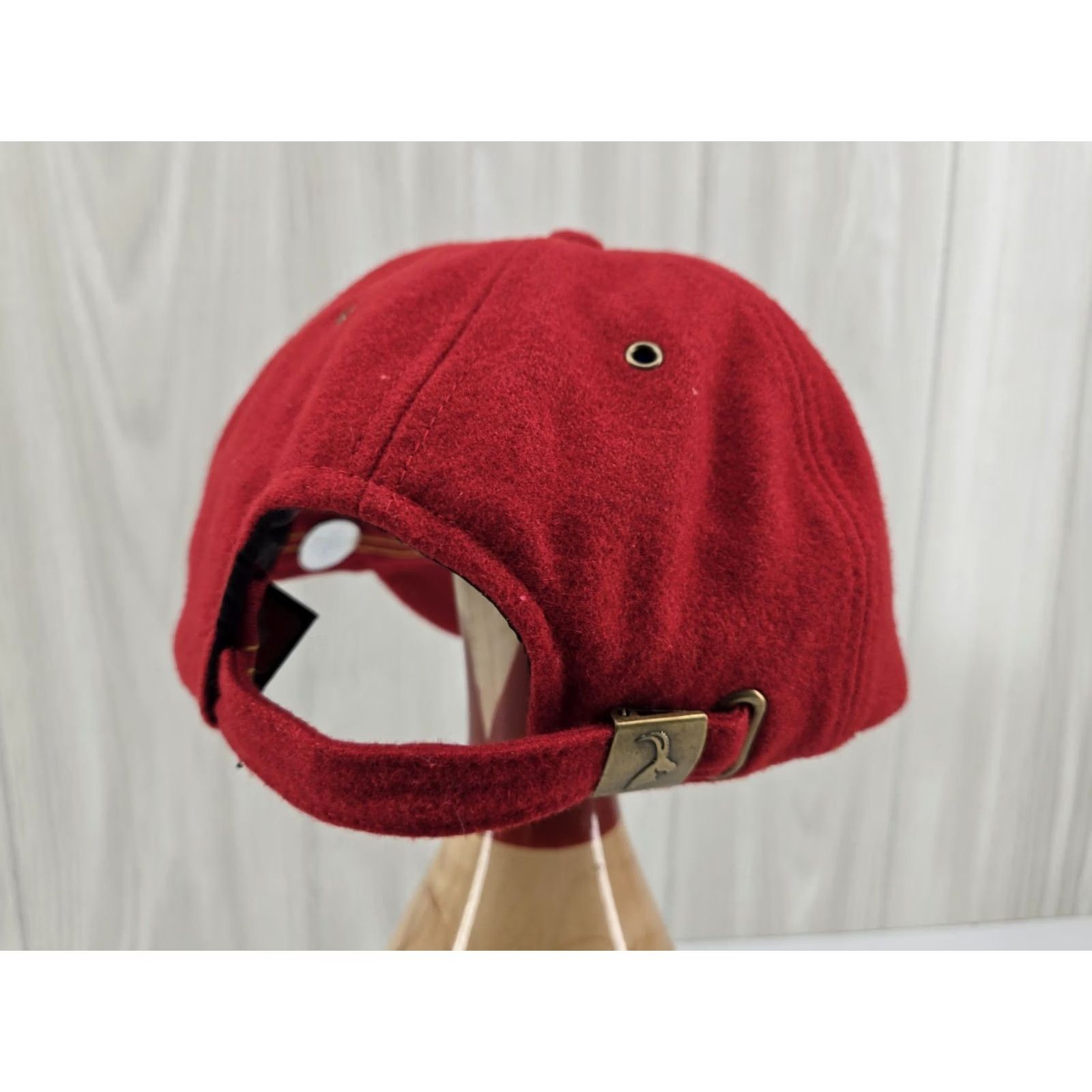 Vintage Alpine Club Baseball Cap Wool Blend Red Adjustable Strap Men One Size Autumn Winter Switzerland Hat Size ONE SIZE - 6 Thumbnail