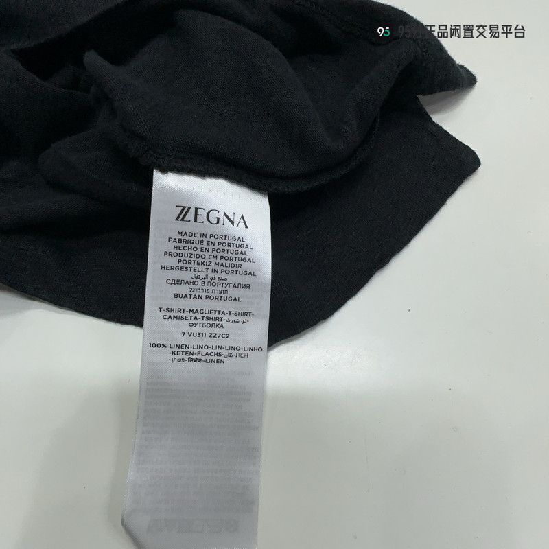 Ermenegildo Zegna Zegna Men's Solid Linen Crew Neck Short Sleeve T-Shirt Size US S / EU 44-46 / 1 - 1 Thumbnail