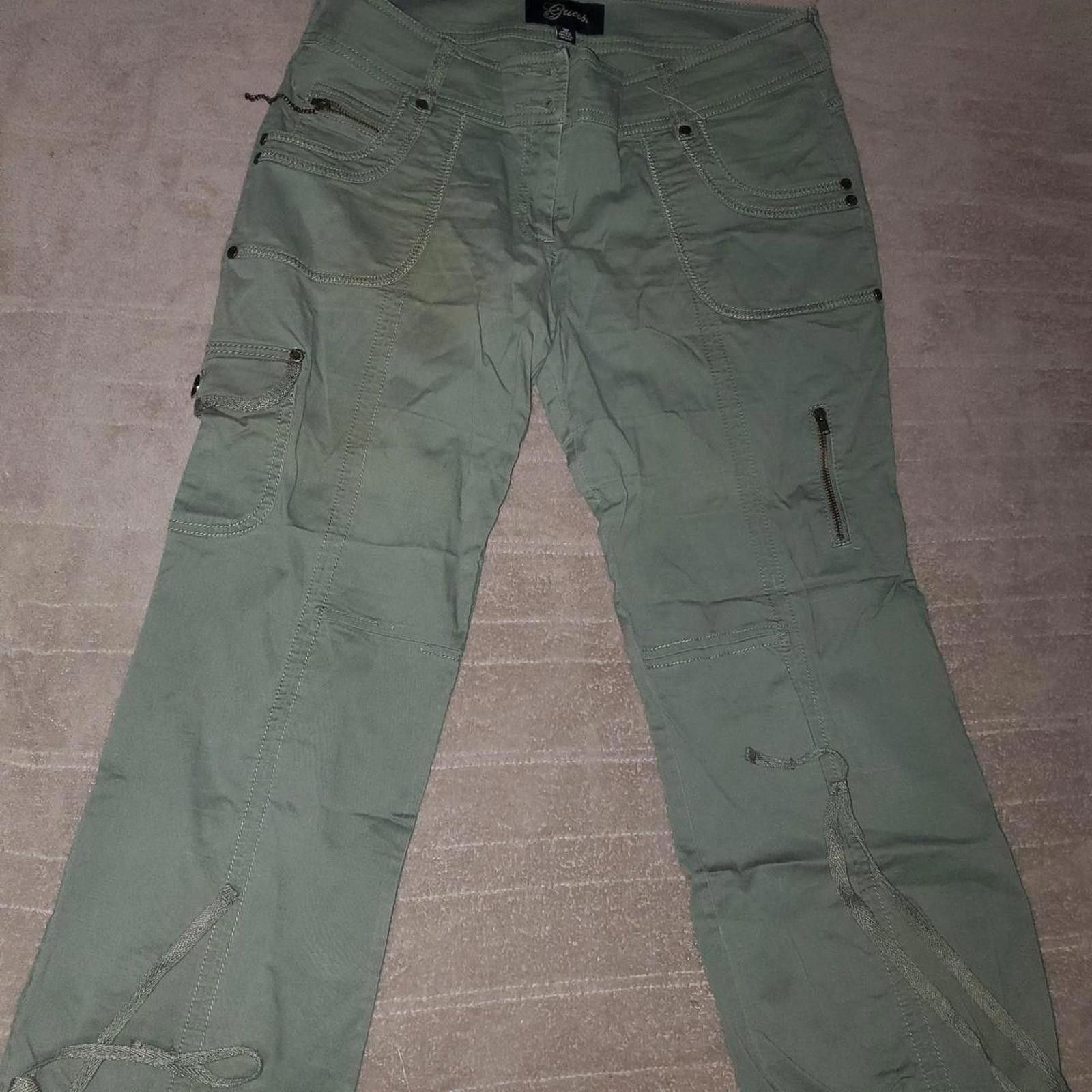 Guess Guess Women's Green and Khaki Trousers Size 30" / US 8 / IT 44 - 1 Thumbnail