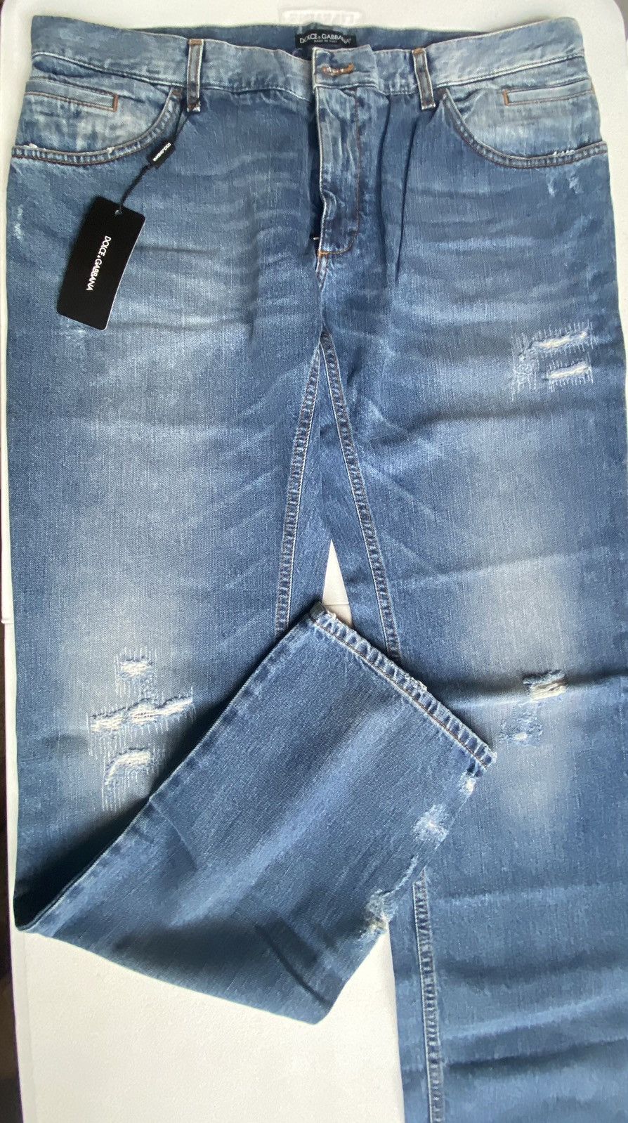 Dolce & Gabbana Dolce & Gabbana blue 6 pkt logo denim G3FBTP 56 NWT Size US 40 / EU 56 - 5 Thumbnail