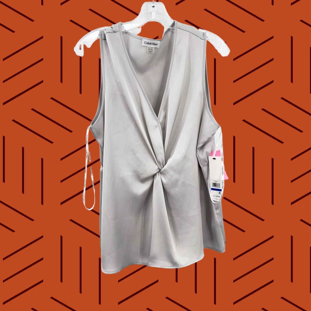 Calvin Klein Calvin Klein Tank Top Silver XL Plus Size Women's? Size XL / US 12-14 / IT 48-50 - 1 Thumbnail