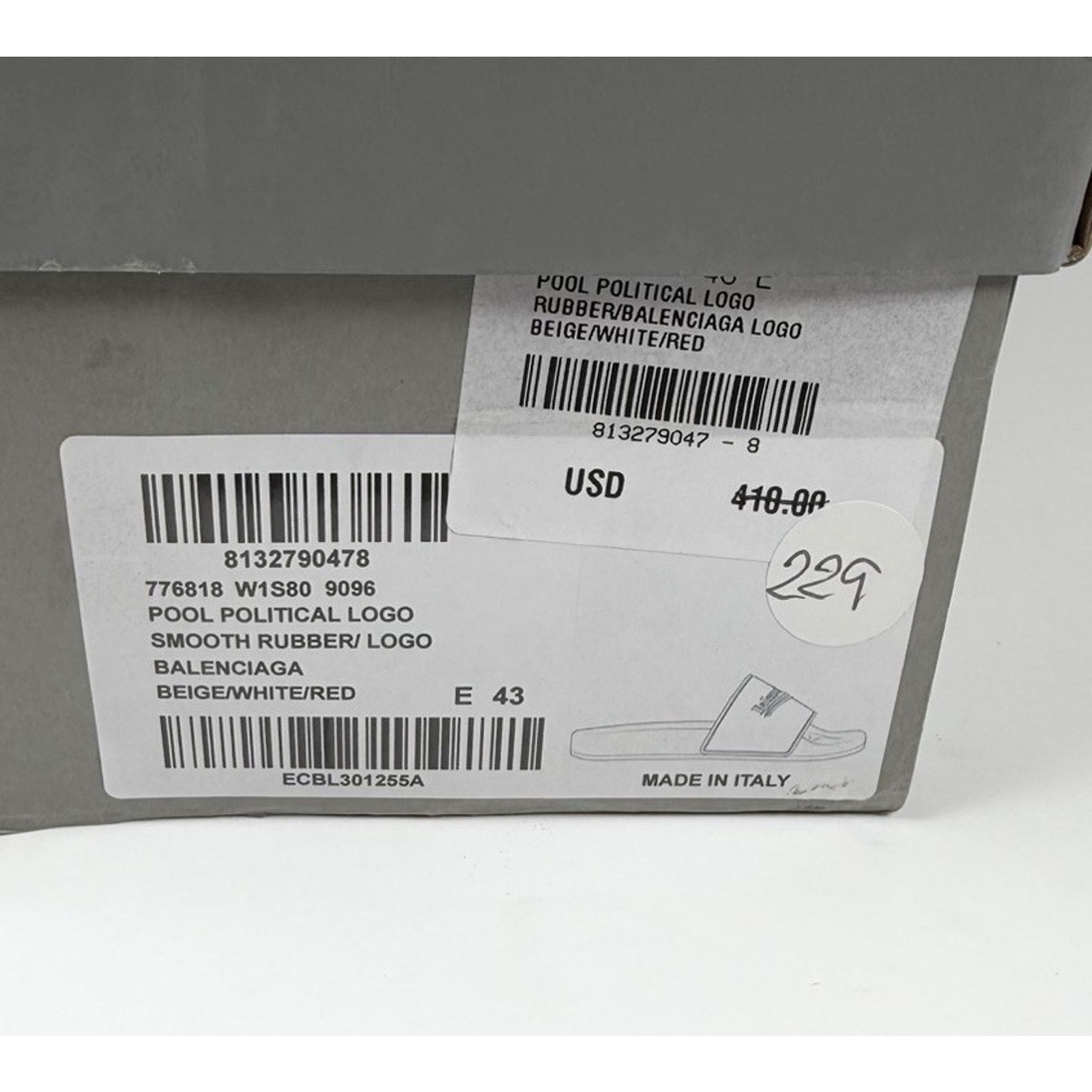 Balenciaga Size 10 - Balenciaga Beige Pool Campaign Logo Sandals NEW! Size US 10 / EU 43 - 8 Thumbnail