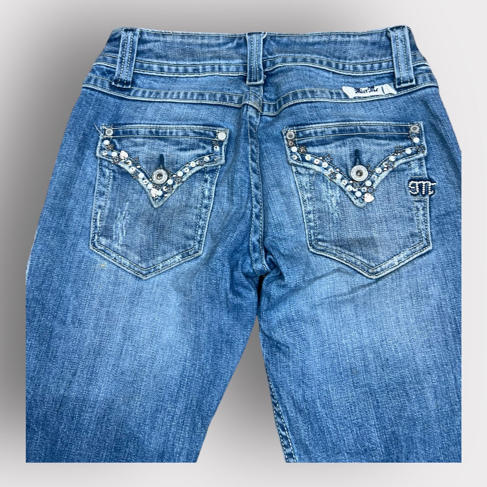 Nordstrom Miss Me Cropped Jeans Flap Pocket Medium Wash | Size 27 Size 27" / US 4 / IT 40 - 12 Thumbnail