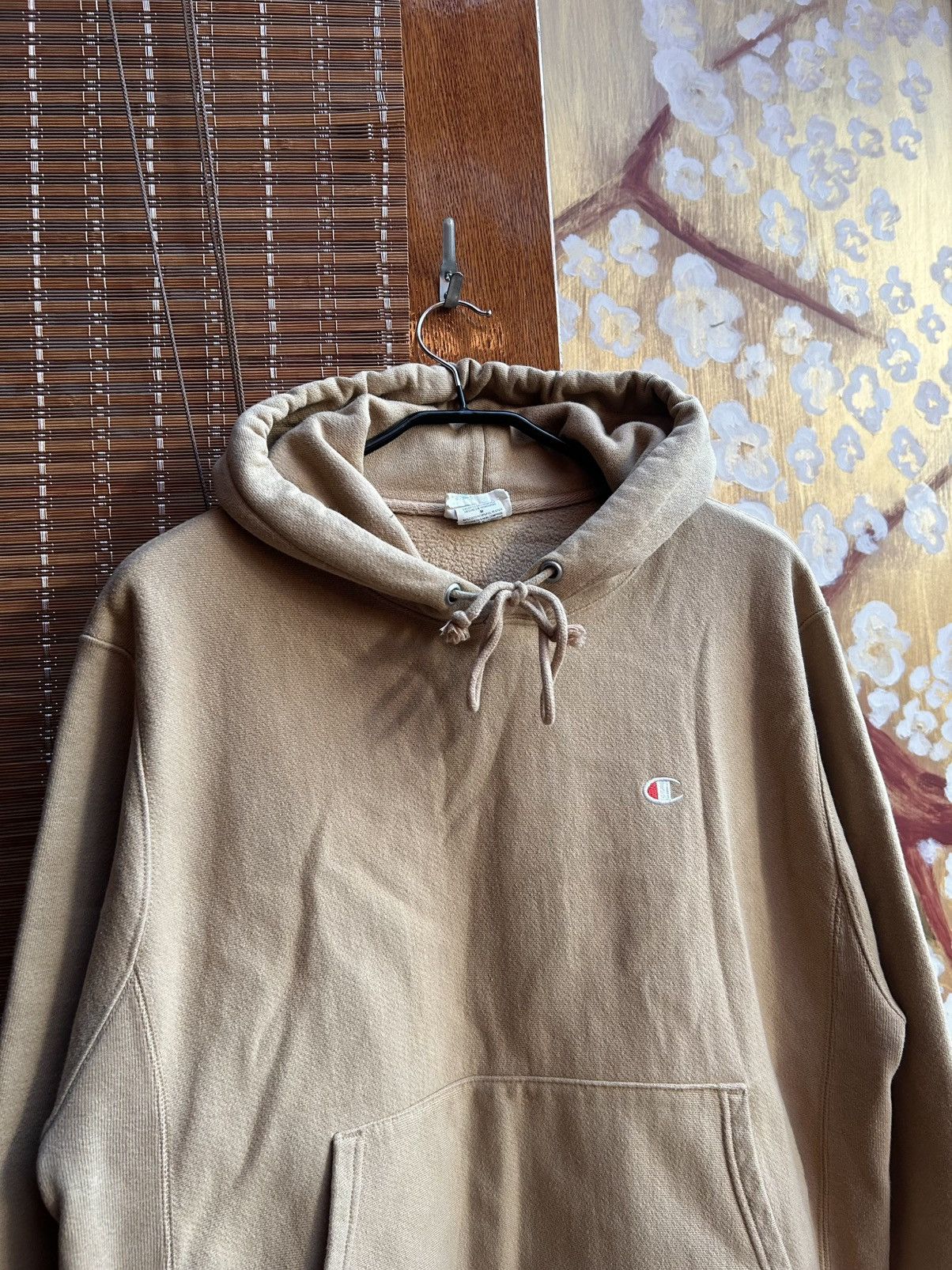 Champion Champion Reverse Weave Beige Hoodie Size M Style GF68 Size US M / EU 48-50 / 2 - 3 Thumbnail