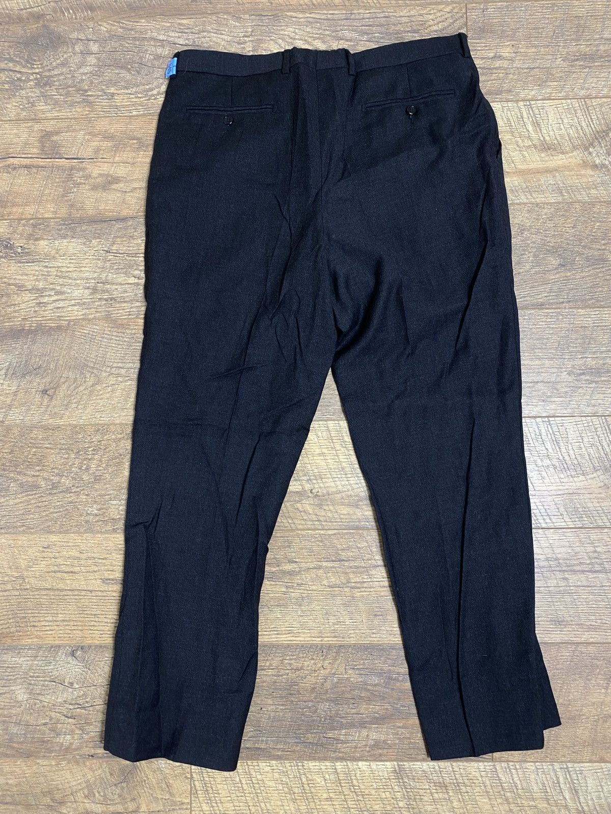 Vintage MABITEX Italy Tasmania Wool Pleated Dress Trousers Charcoal Size US 32 / EU 48 - 6 Thumbnail