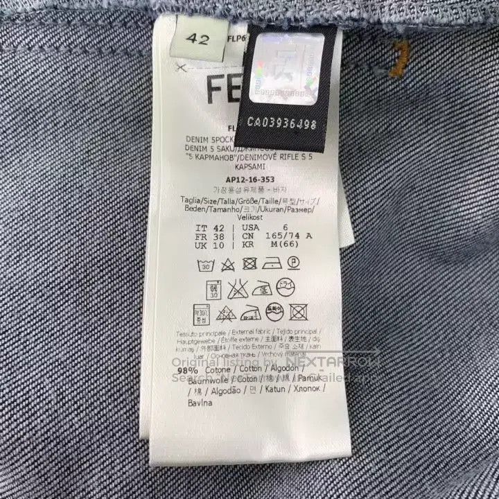 Fendi Fendi Dark Blue Cotton Denim Wide Leg Pants Size 27" / US 4 / IT 40 - 7 Thumbnail