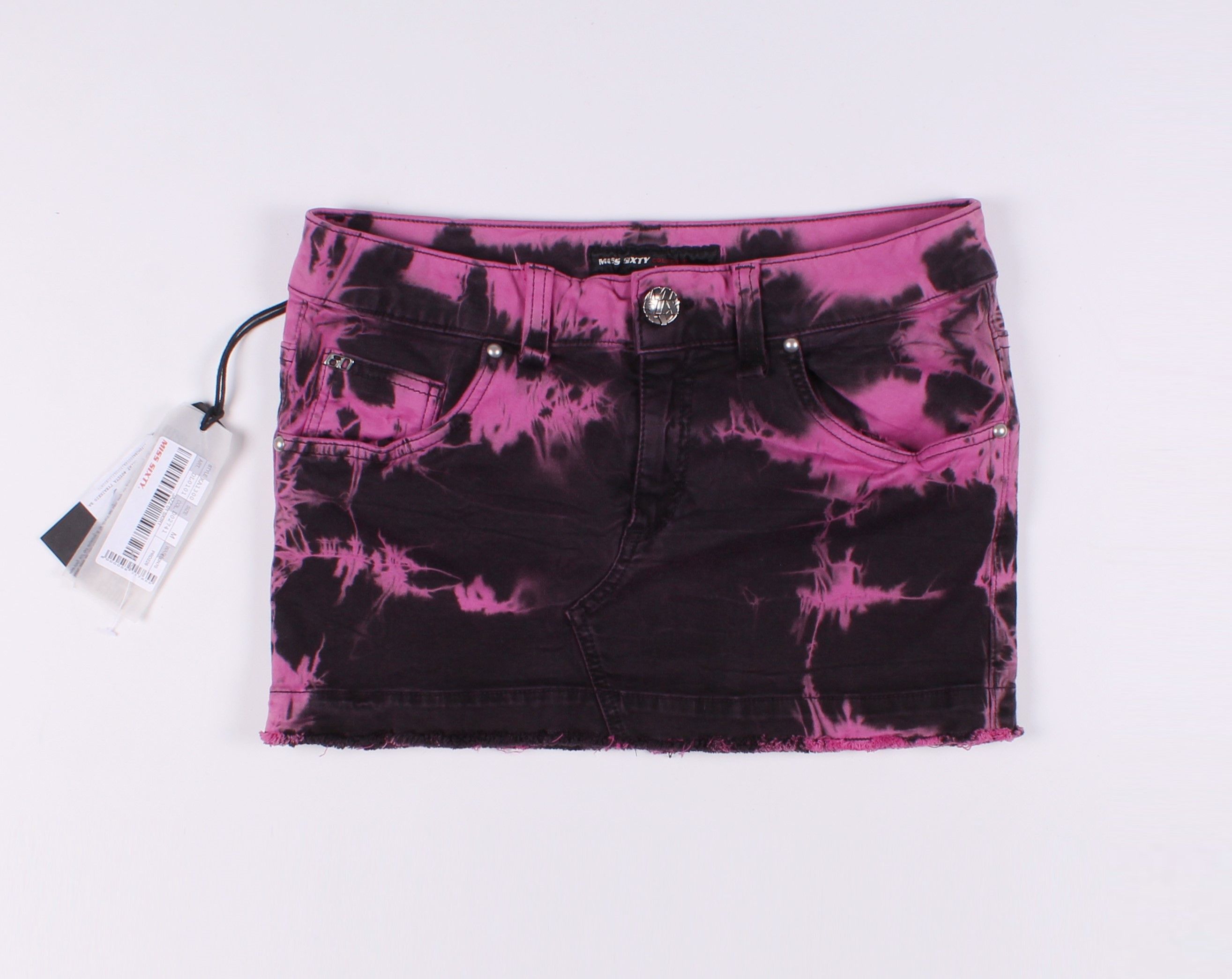 Miss Sixty × Vintage Miss Sixty Y2K Tie Dye Punk Grunge Mini Skirt Size 30" / US 8 / IT 44 - 1 Thumbnail