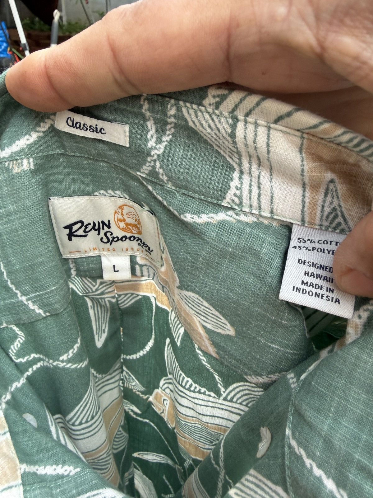 Reyn Spooner Preowned Reyn Spooner Classic Hawaiian Fishes Green Men's L Size US L / EU 52-54 / 3 - 4 Thumbnail