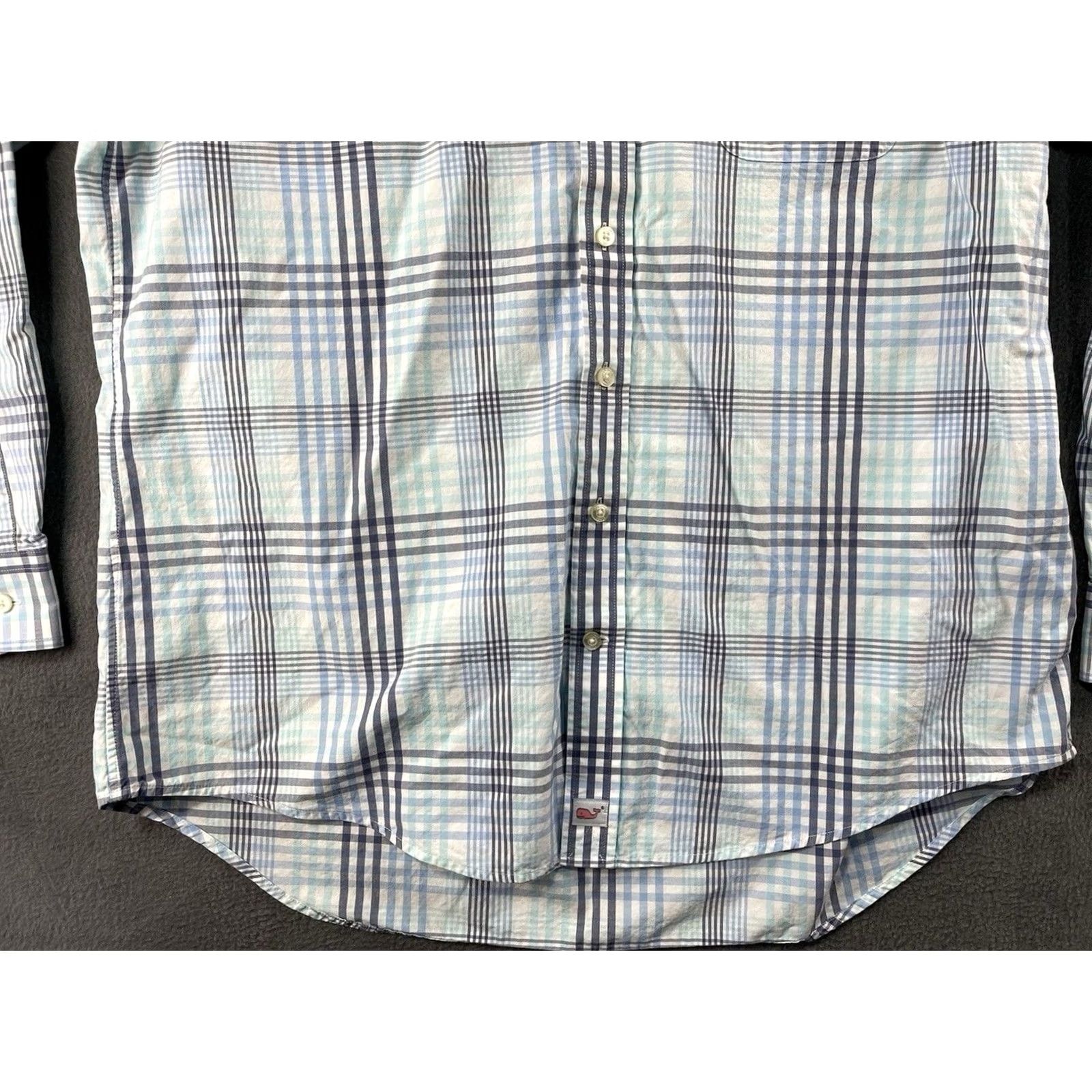 Vineyard Vines Vineyard Vines Murray Slim Fit XL Blue Plaid Button Up Long Sleeve Whale Shirt Size US XL / EU 56 / 4 - 7 Thumbnail