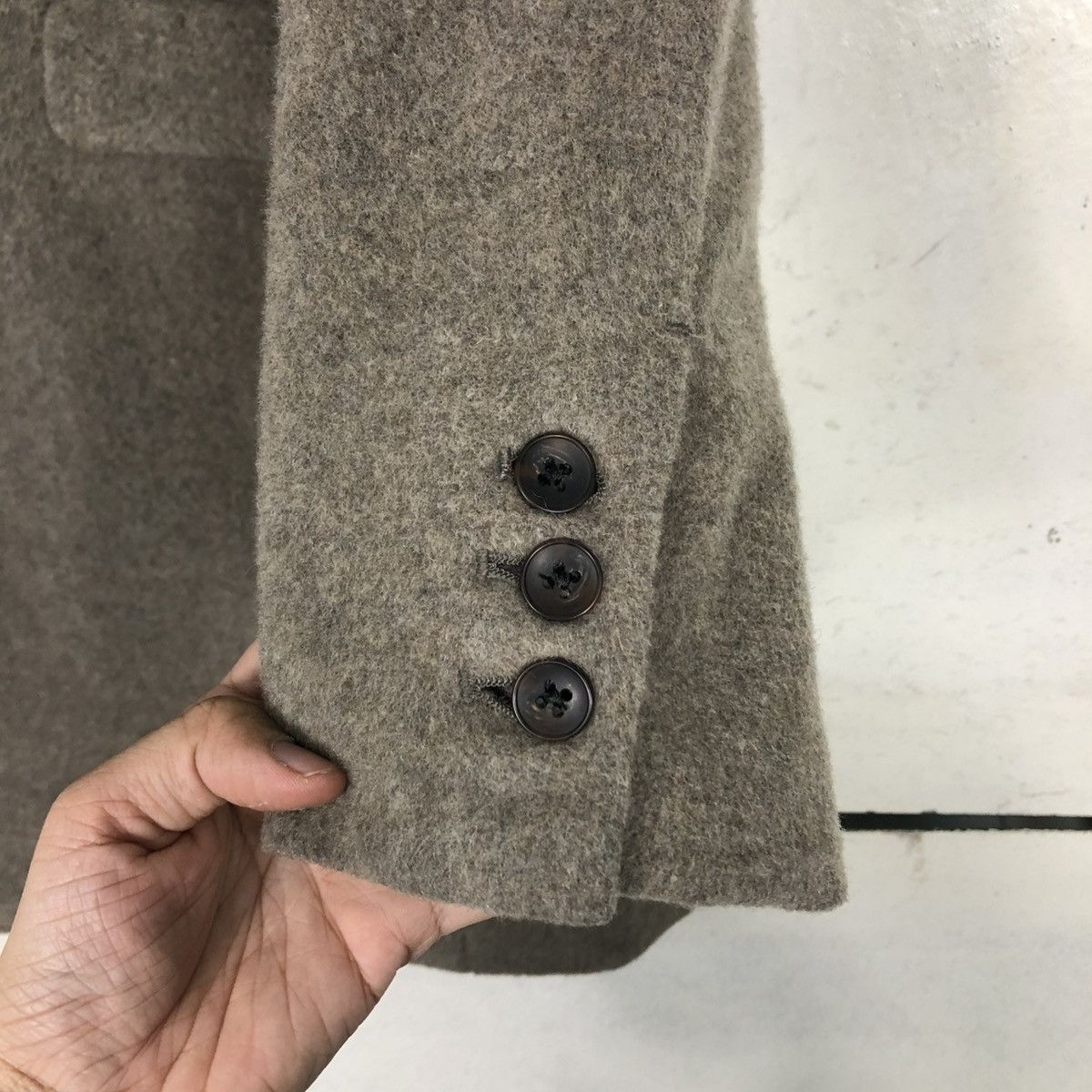 Japanese Brand 🔥RICH BROWN WOOL JACKET BUTTON STUDIOS JAPAN ISSEY MIYAKE Size US S / EU 44-46 / 1 - 18 Thumbnail