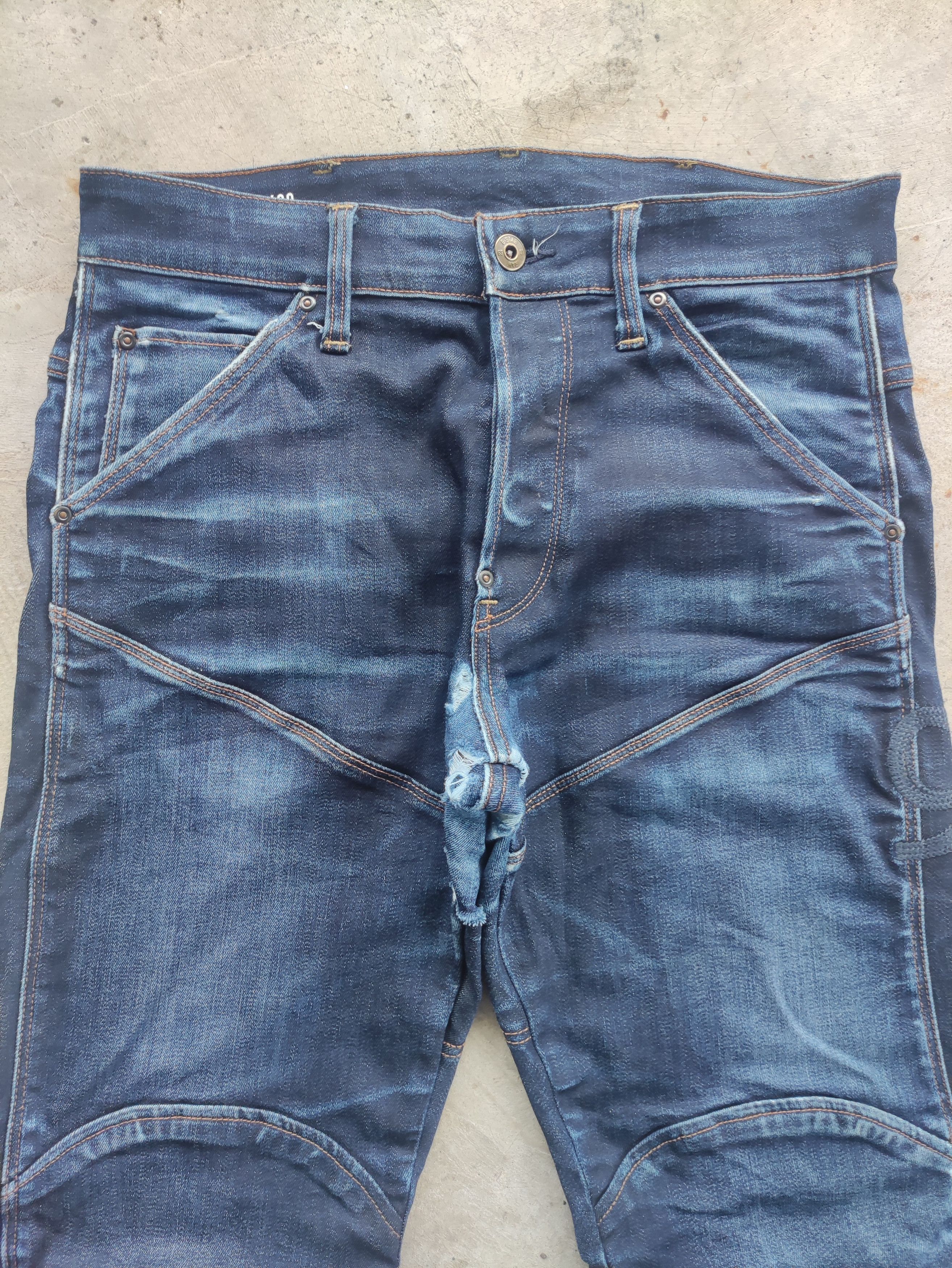 G-Star Vintage G-Star Button Denim Distressed Faded Jean W31 Size US 31 - 3 Thumbnail
