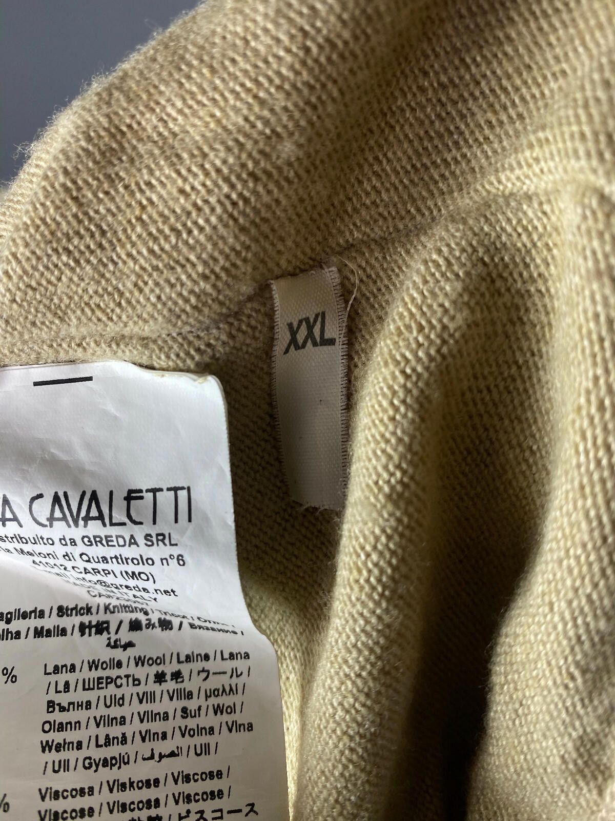 Designer Elisa Cavaletti Sono Italiano BeigeSoft Wool Size XXL 2XL Size XXL / US 16-18 / IT 52-54 - 9 Thumbnail