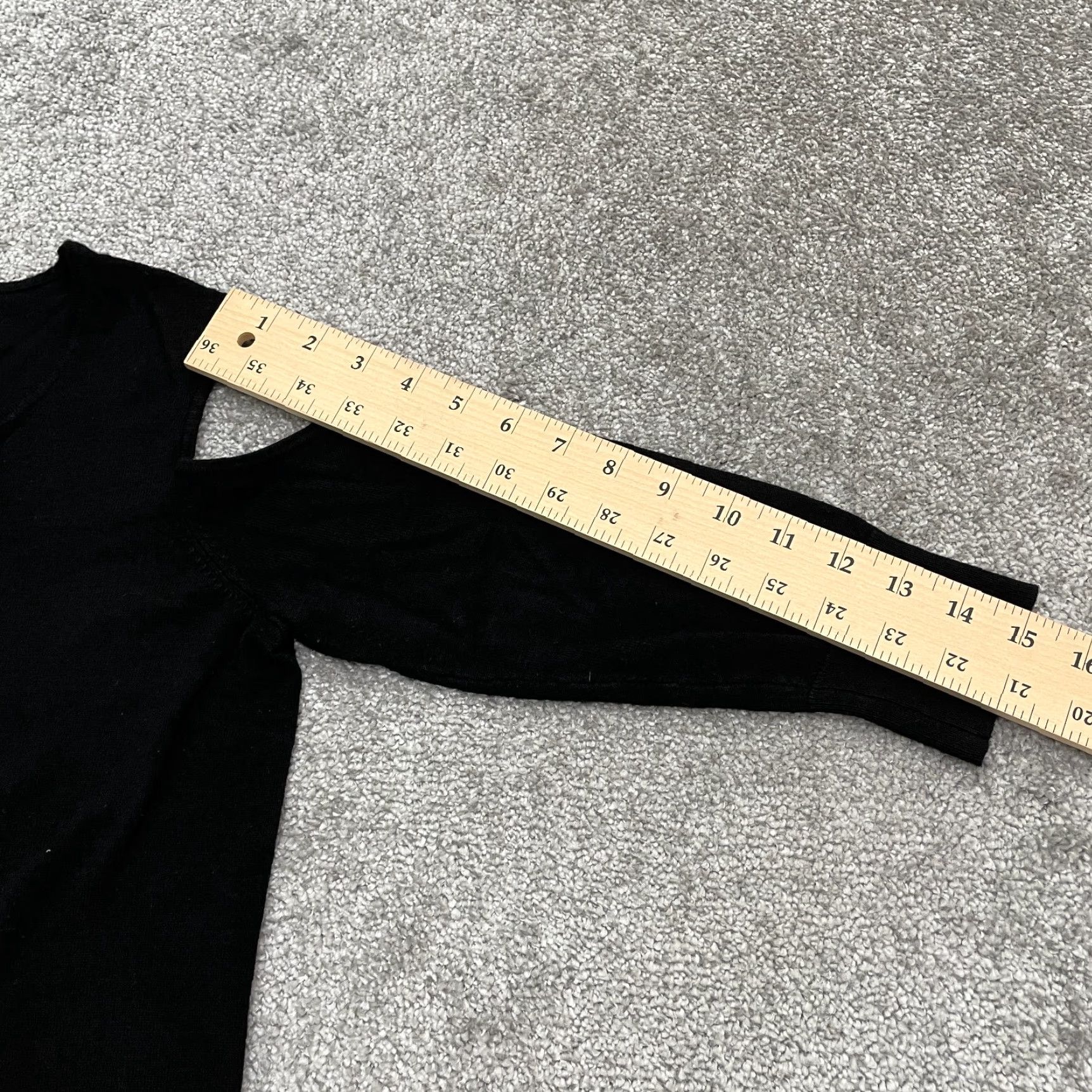 Vintage Time And True Sweater Womens Small Black Cold Shoulder Sleeve Long Sleeve Knit Pullover Size S / US 4 / IT 40 - 7 Thumbnail