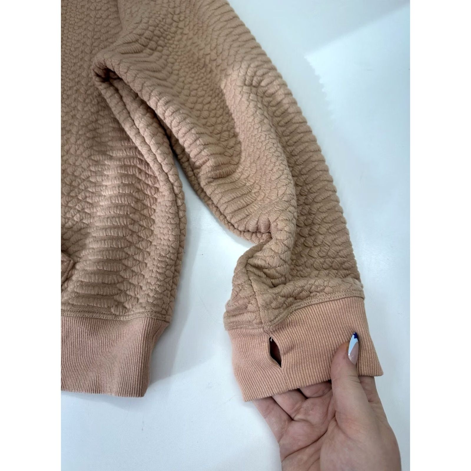 Good American Good American Sweatshirt Womens Size 5 2XL Quilted Hooded Rose Gold Snake The Size XXL / US 16-18 / IT 52-54 - 3 Thumbnail
