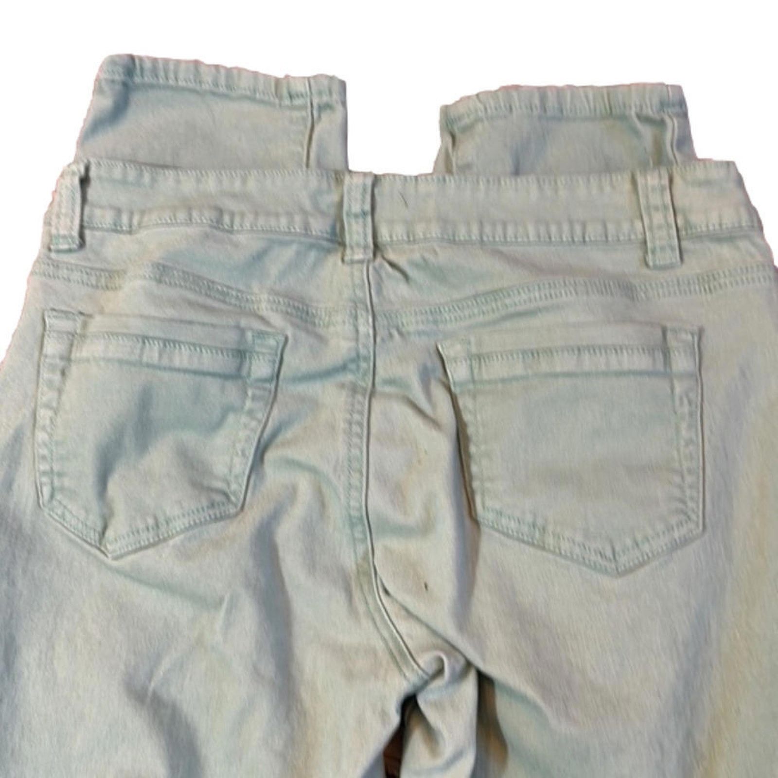 Designer Light Blue/Mint Stretch Jeans - Size 11 by American Style Size 30" / US 8 / IT 44 - 7 Thumbnail