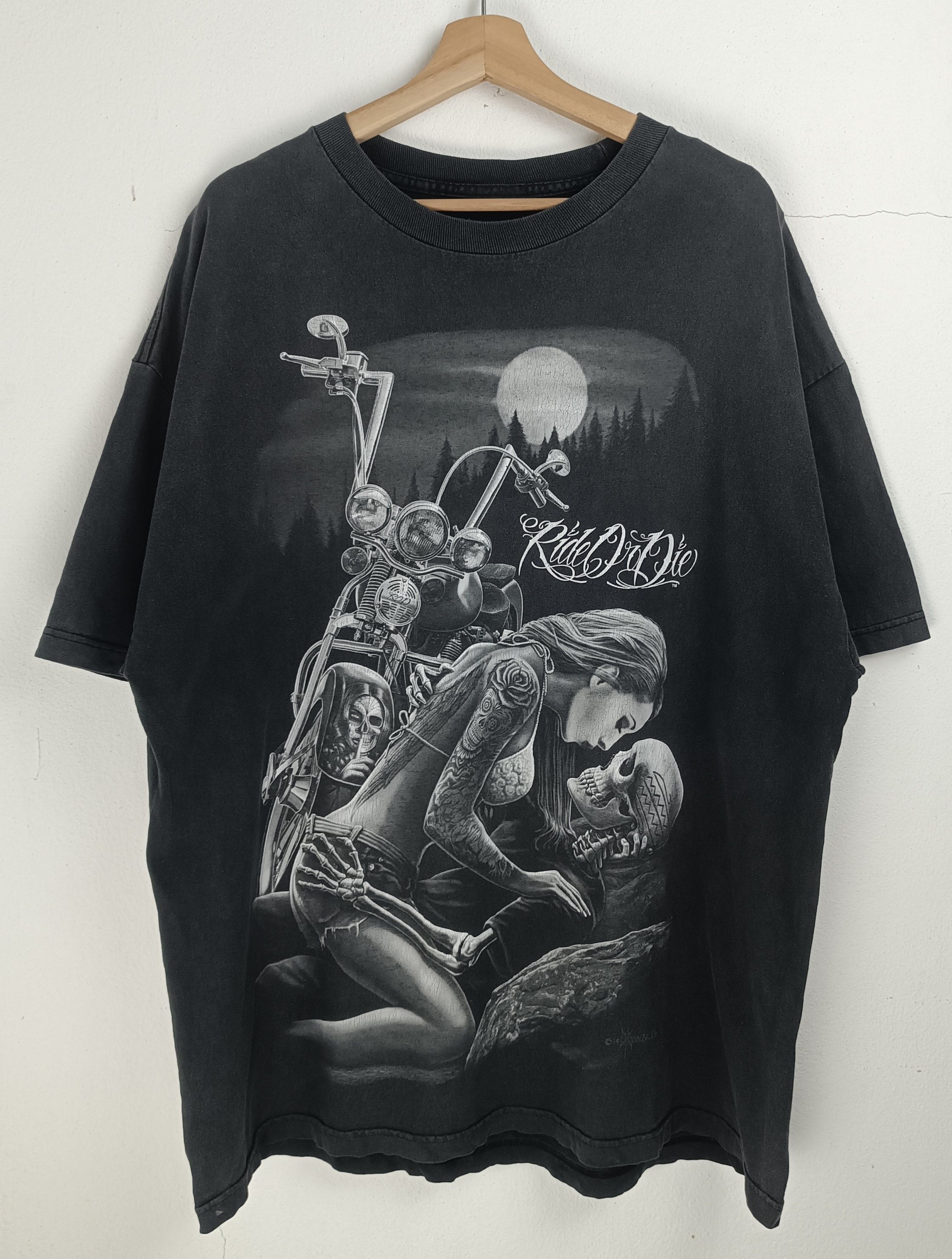 Other VINTAGE Y2K RIDE OR DIE SEXY SKULL FADED IFSIXWASNINE LGB Size US XXL / EU 58 / 5 - 3 Thumbnail