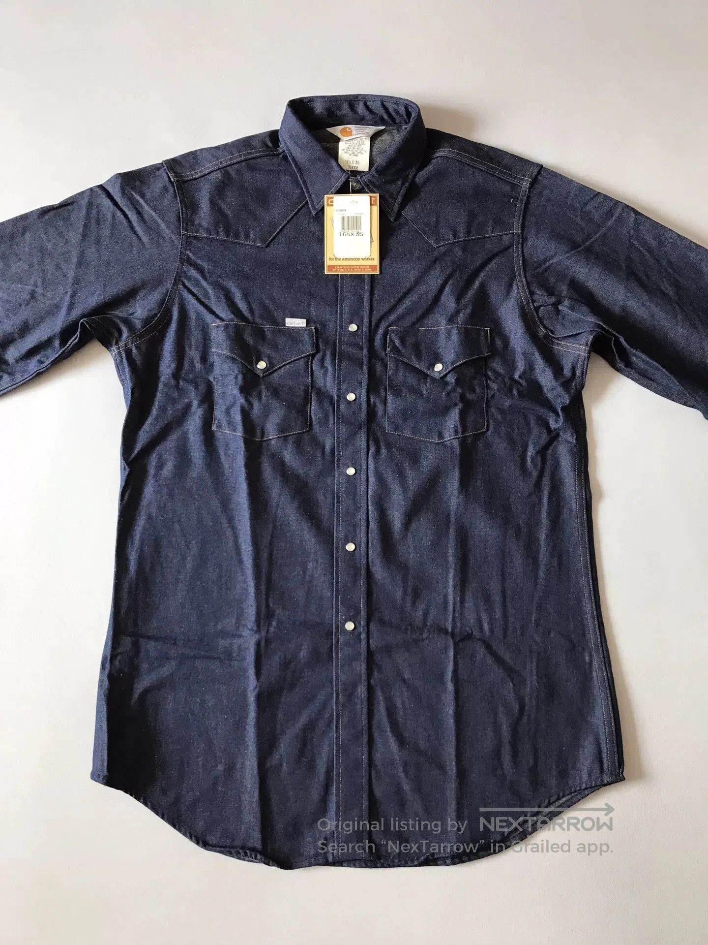 Carhartt 90s Carhartt SU008 Denim Western Shirt. Size US M / EU 48-50 / 2 - 3 Thumbnail