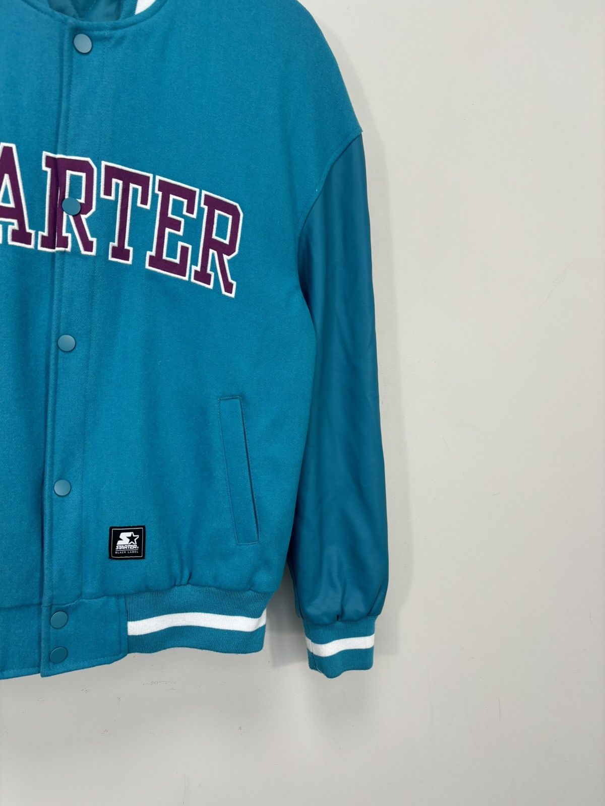 Starter Starter Black Label Men’s Blue Wool Varsity Bomber Jacket Size US S / EU 44-46 / 1 - 6 Thumbnail