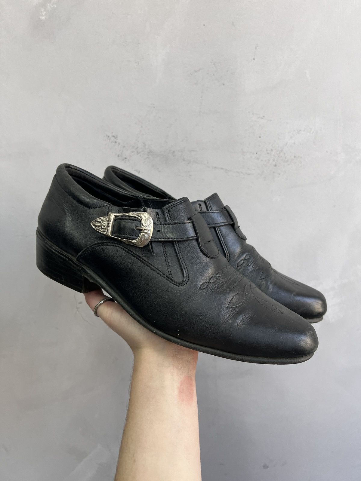 Guidi Guidi style black leather western classic avant garde moto Size US 8 / EU 41 - 1 Thumbnail