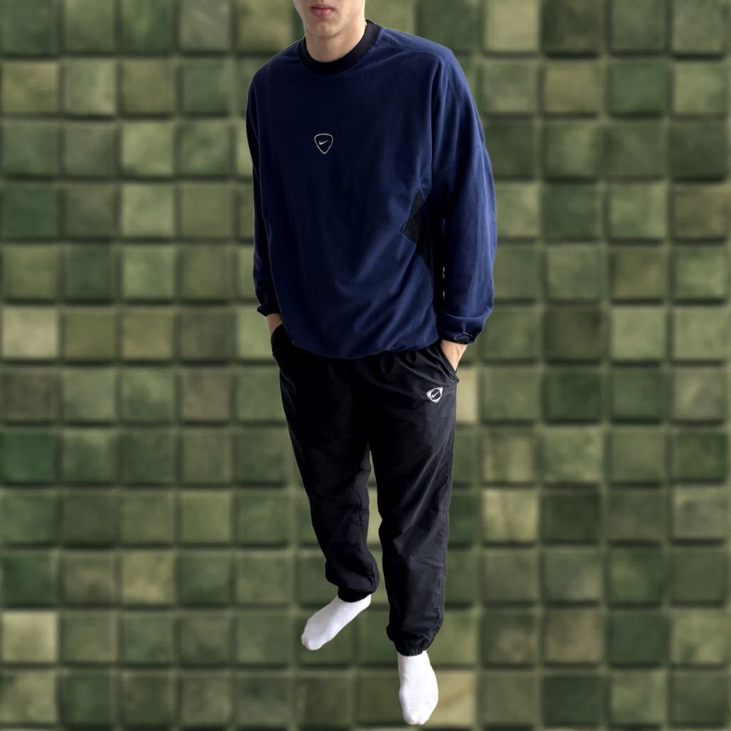 Nike Vintage Nike Track Suit Fleece Sweatshirt + Nylon Pants XL Men Size US XL / EU 56 / 4 - 1 Thumbnail