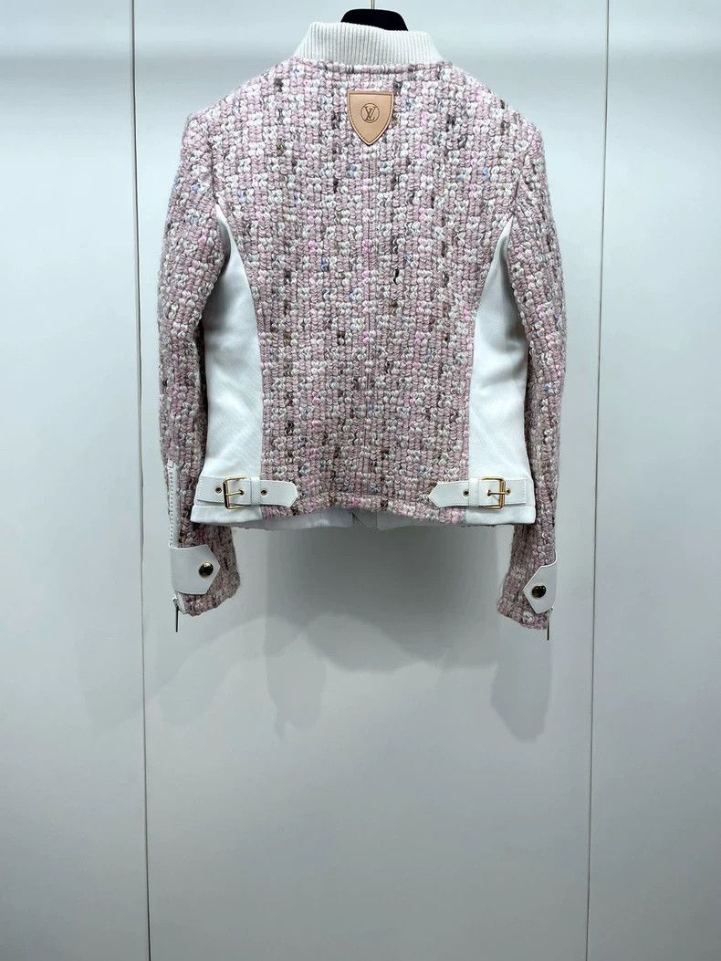Louis Vuitton Louis Vuitton Pink tweed zip-up jacket 2504-Nextarrow Size XS / US 0-2 / IT 36-38 - 2 Thumbnail