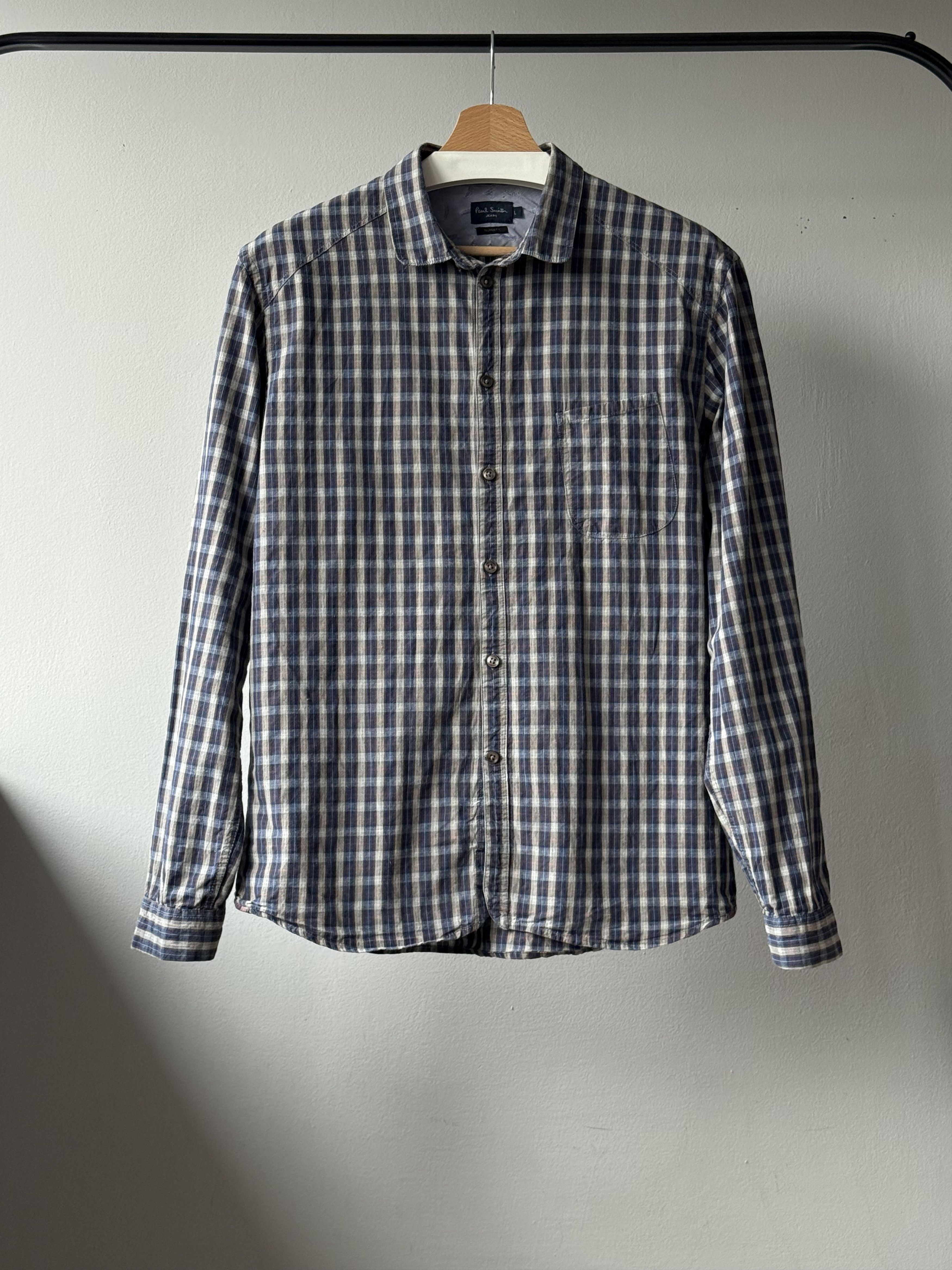 Paul Smith Paul Smith Jeans Plaid Tailored Fit Cotton Long Sleeve Shirt Size US L / EU 52-54 / 3 - 1 Thumbnail