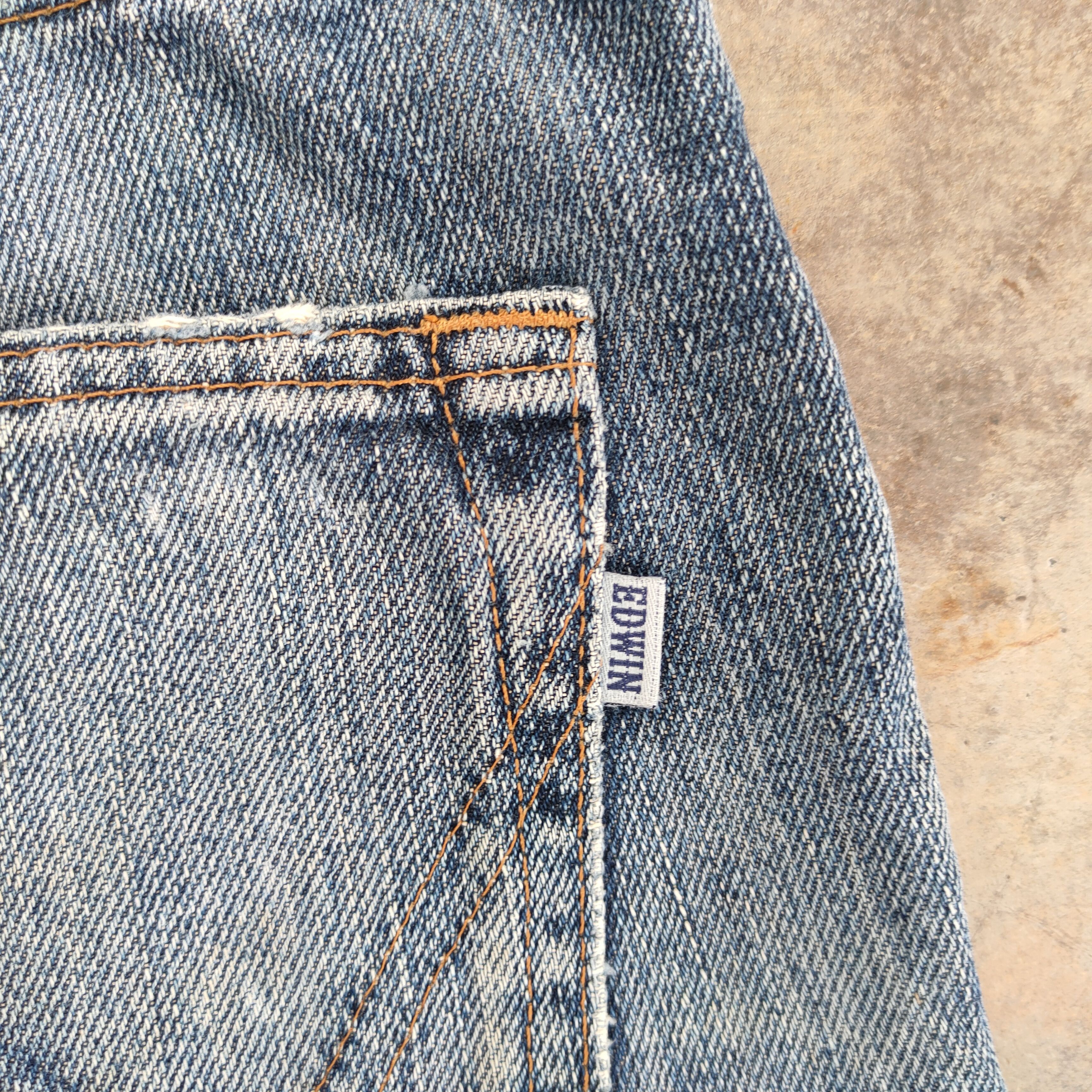 Edwin VINTAGE EDWIN FADED DISTRESSED JEANS DENIM PANTS Size US 35 - 13 Thumbnail