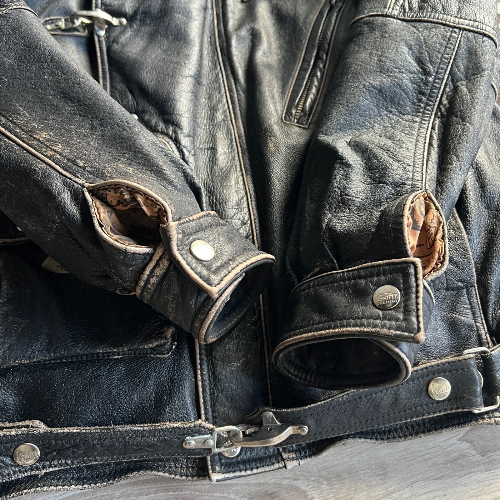Leather Trapper Leather Vintage Jacket Biker Moto Heavyweight 9774AC Size US M / EU 48-50 / 2 - 10 Thumbnail
