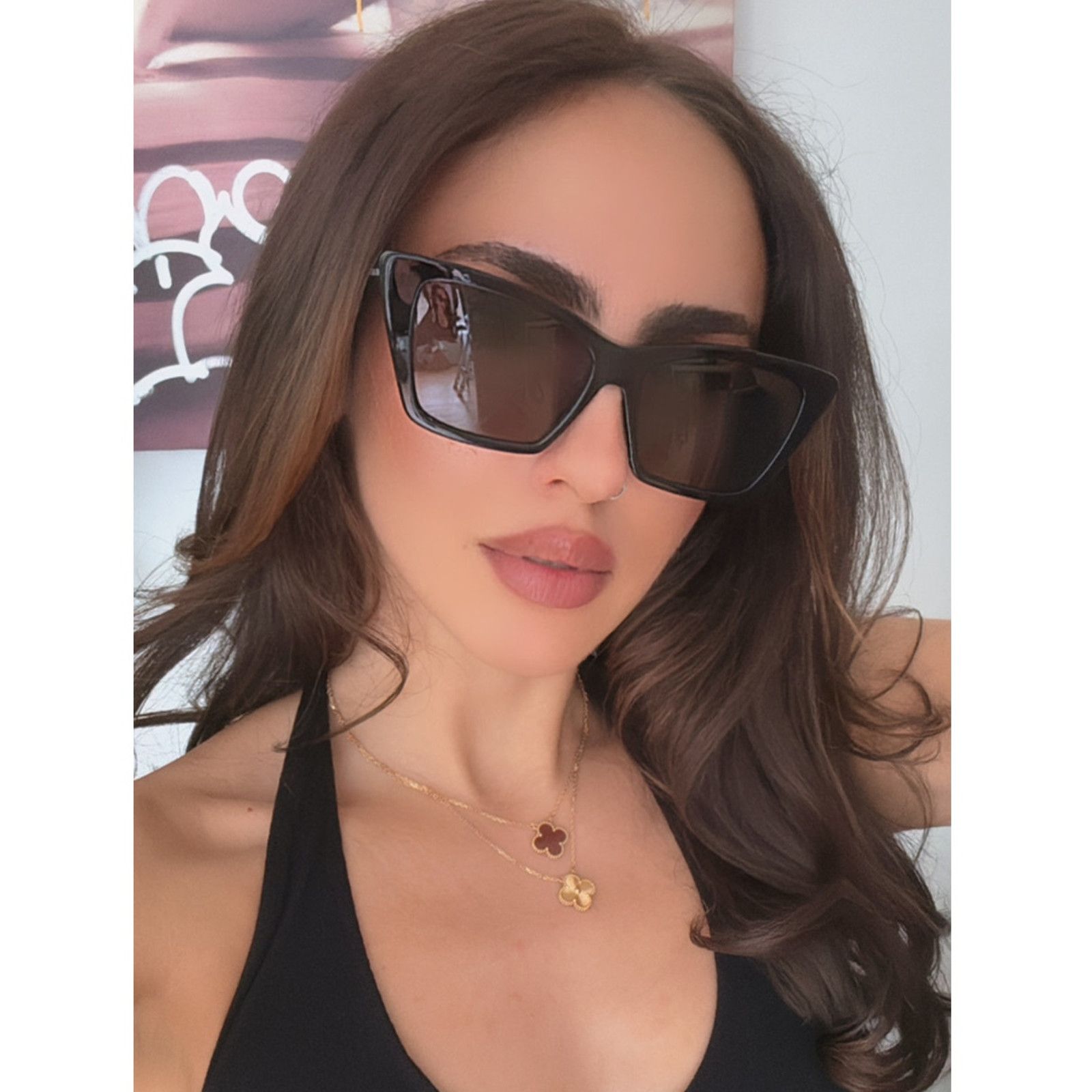 Saint Laurent Paris NEW Saint Laurent SL276 XL Mica Sunglasses in Black Size ONE SIZE - 2 Thumbnail