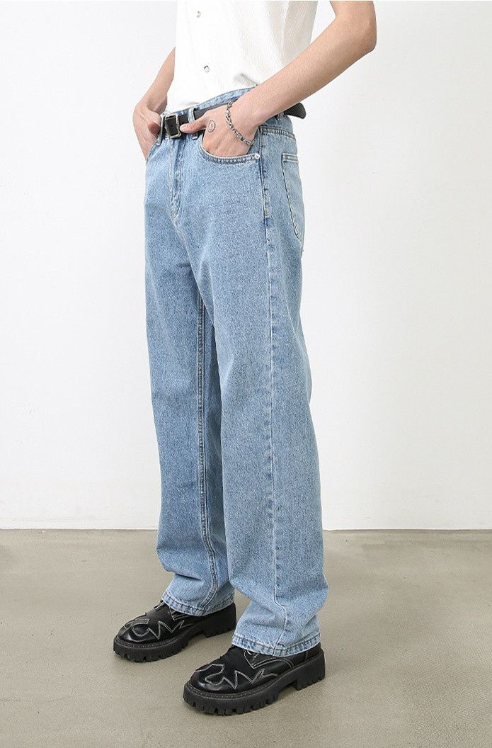 Designer × Japanese Brand Classic Washed Simple Versatile Jeans Size US 32 / EU 48 - 4 Thumbnail