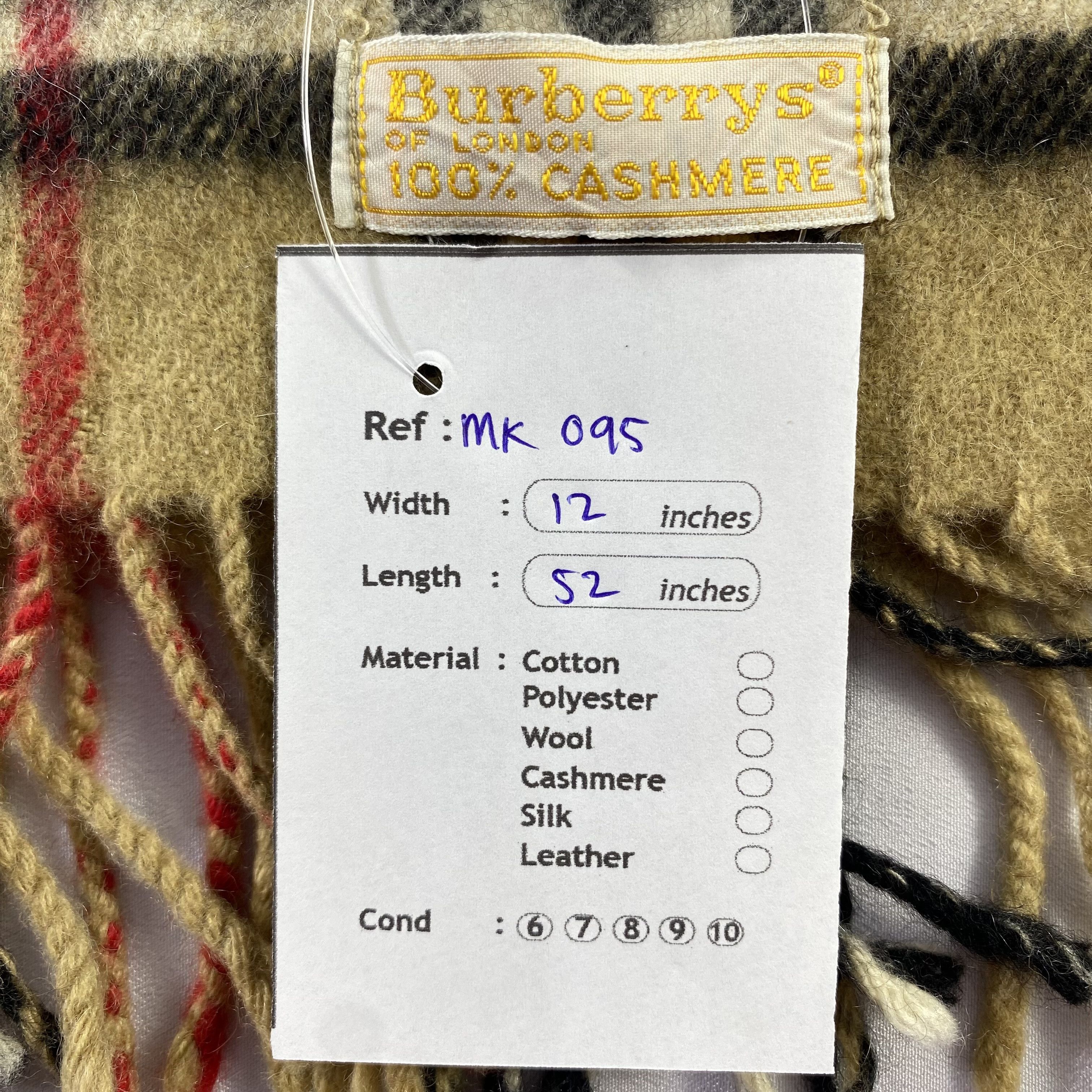 Burberry × Vintage Burberry Scarf Nova Check Neck Wrap Cashmere Muffler Size ONE SIZE - 6 Thumbnail