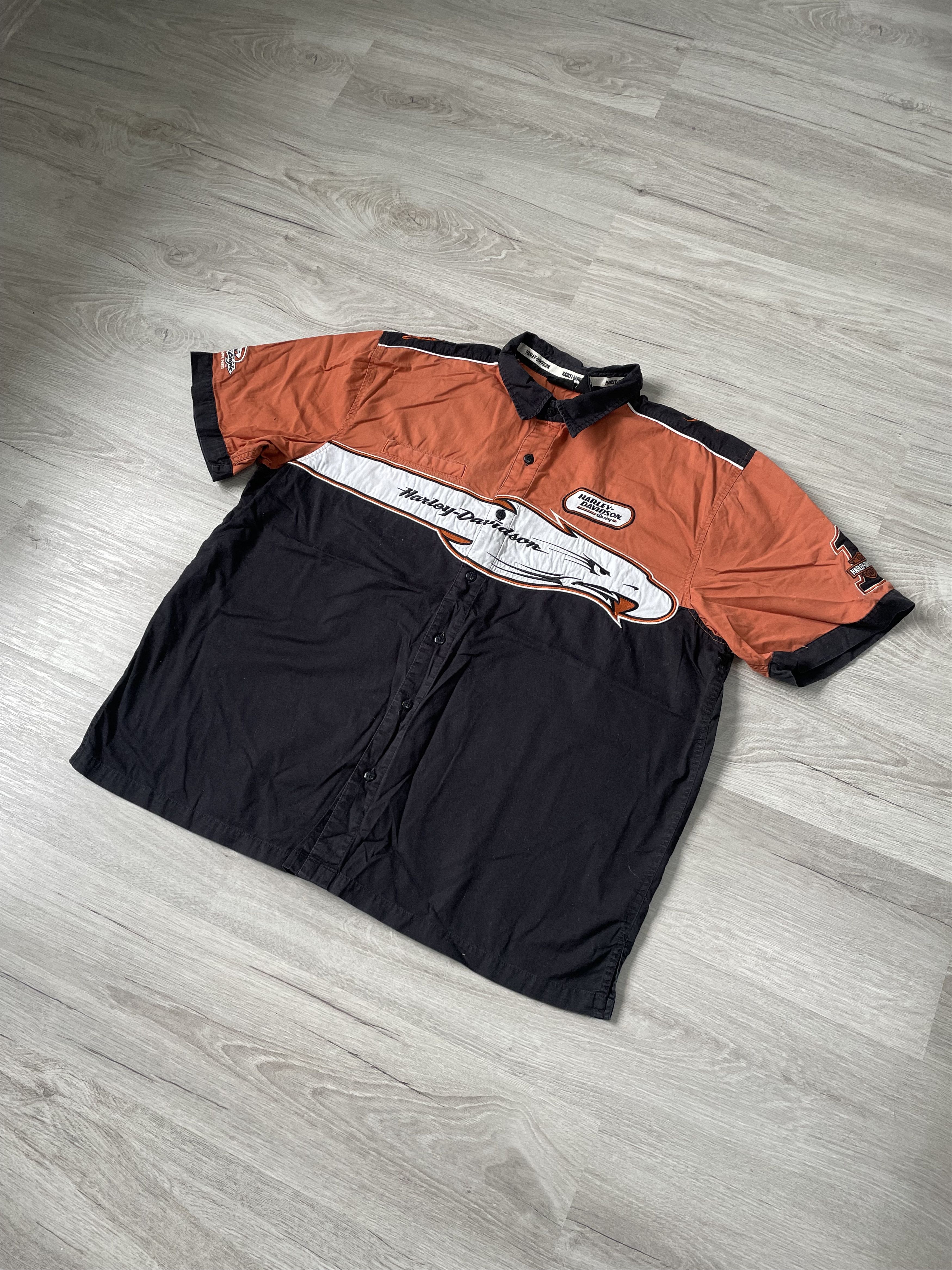 Harley Davidson × Japanese Brand × Vintage Vintage Men's Polo Harley Davidson up Shirt Size US XXL / EU 58 / 5 - 1 Thumbnail