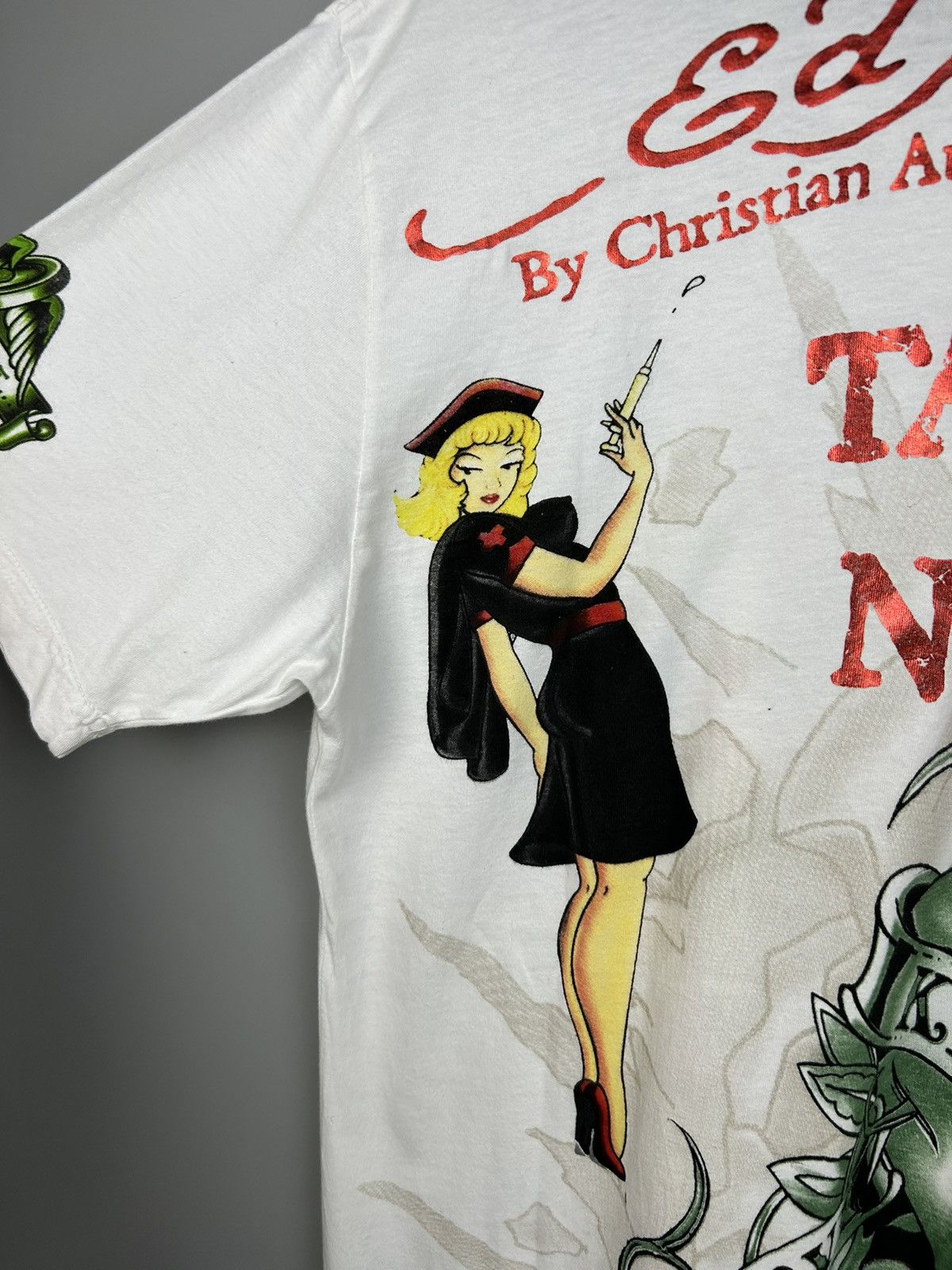 Christian Audigier × Ed Hardy × Vintage Ed Hardy by Christian Audigier All Over Printed T-Shirt Size US S / EU 44-46 / 1 - 11 Thumbnail