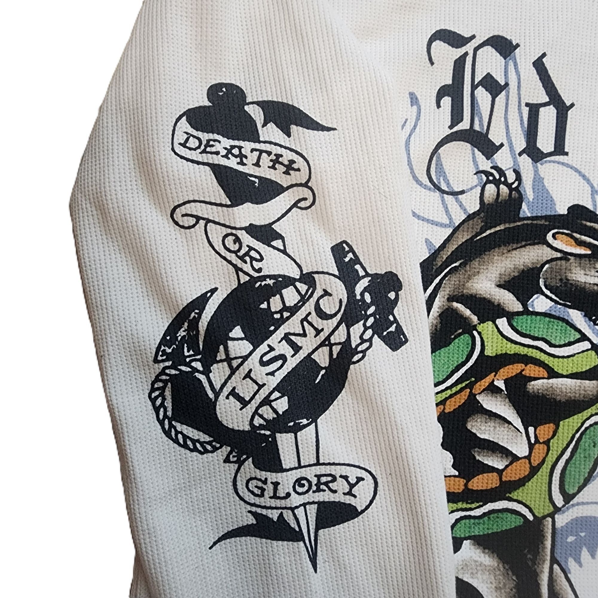Ed Hardy Ed Hardy White Long Sleeve Thermal Graphic t-shirt Size US M / EU 48-50 / 2 - 9 Thumbnail