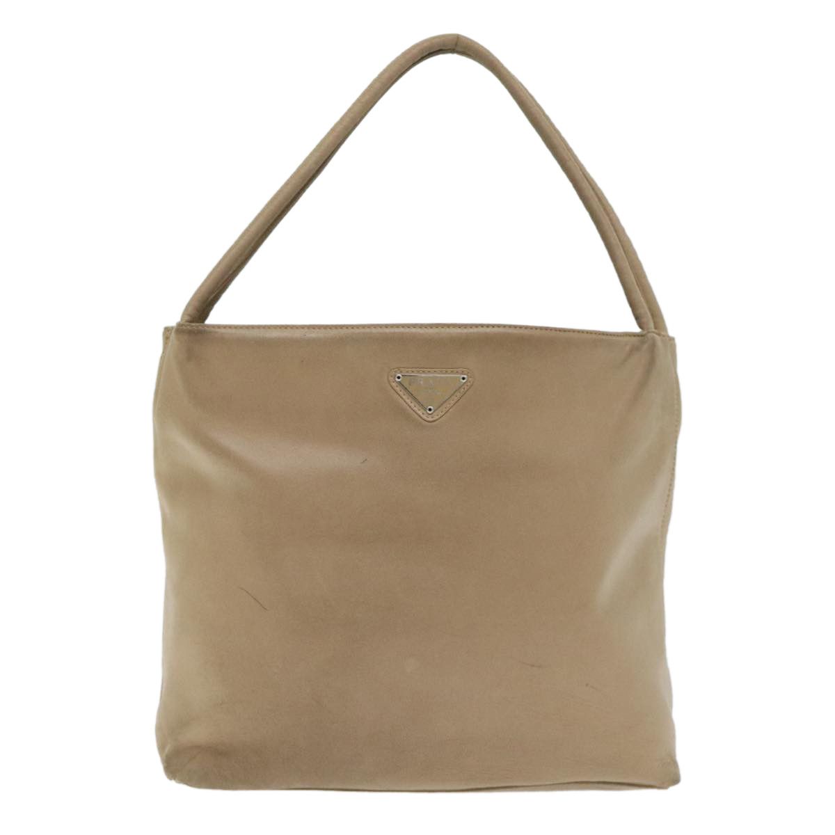 Prada Beige Leather Shoulder Bag (Pre-Owned) Size ONE SIZE - 1 Thumbnail