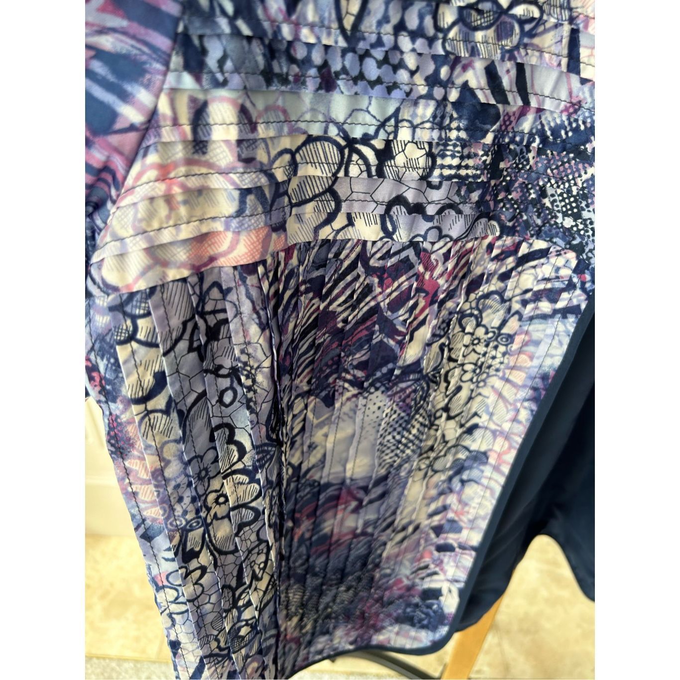 Other Alfred Dunner Purple, White and Navy Lined Light Weight Long Size XXL / US 16-18 / IT 52-54 - 4 Thumbnail