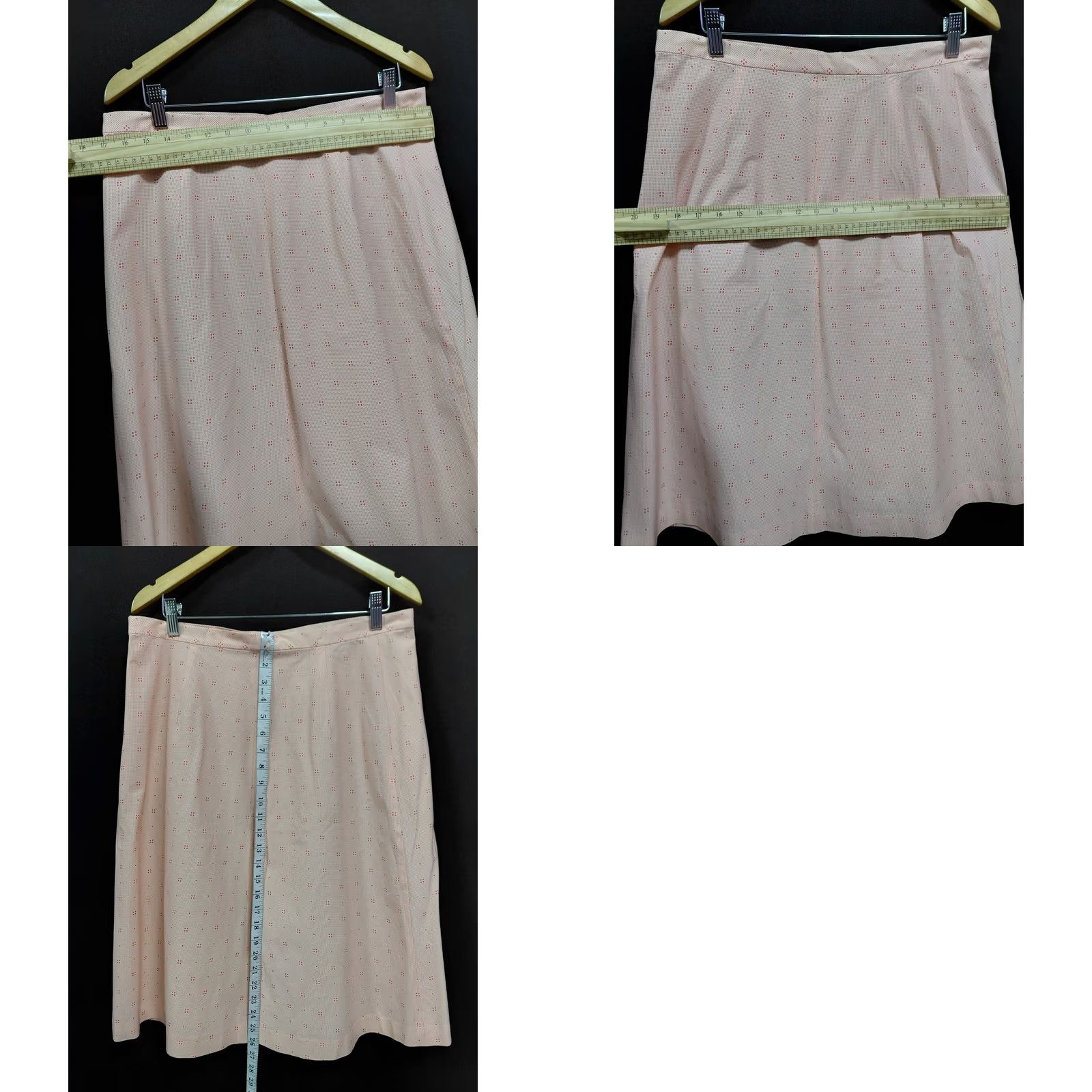 Calvin Klein Calvin Klein Skirt Womens 14 Pink Polka Dot Lightweight Women Size Size 36" / US 14 / IT 50 - 8 Thumbnail