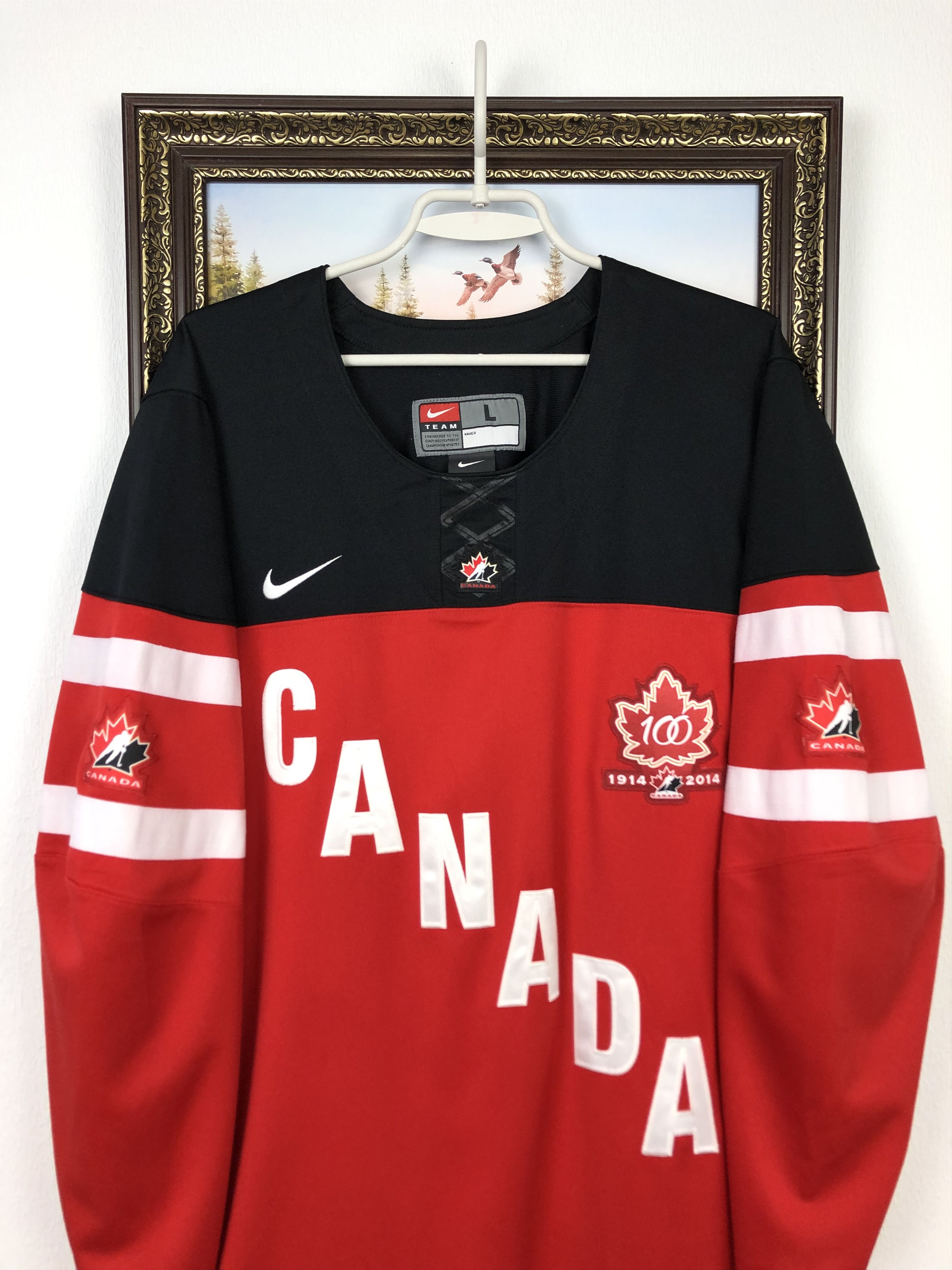 Nike Canada Ice Hockey Jersey 100 Years Anniversary Shirt