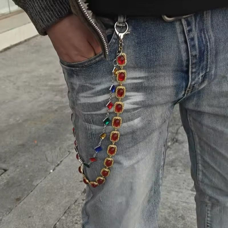 Other Multicolored Agate Pants Chain Bohemia Waist Pants Chain Size ONE SIZE - 6 Thumbnail