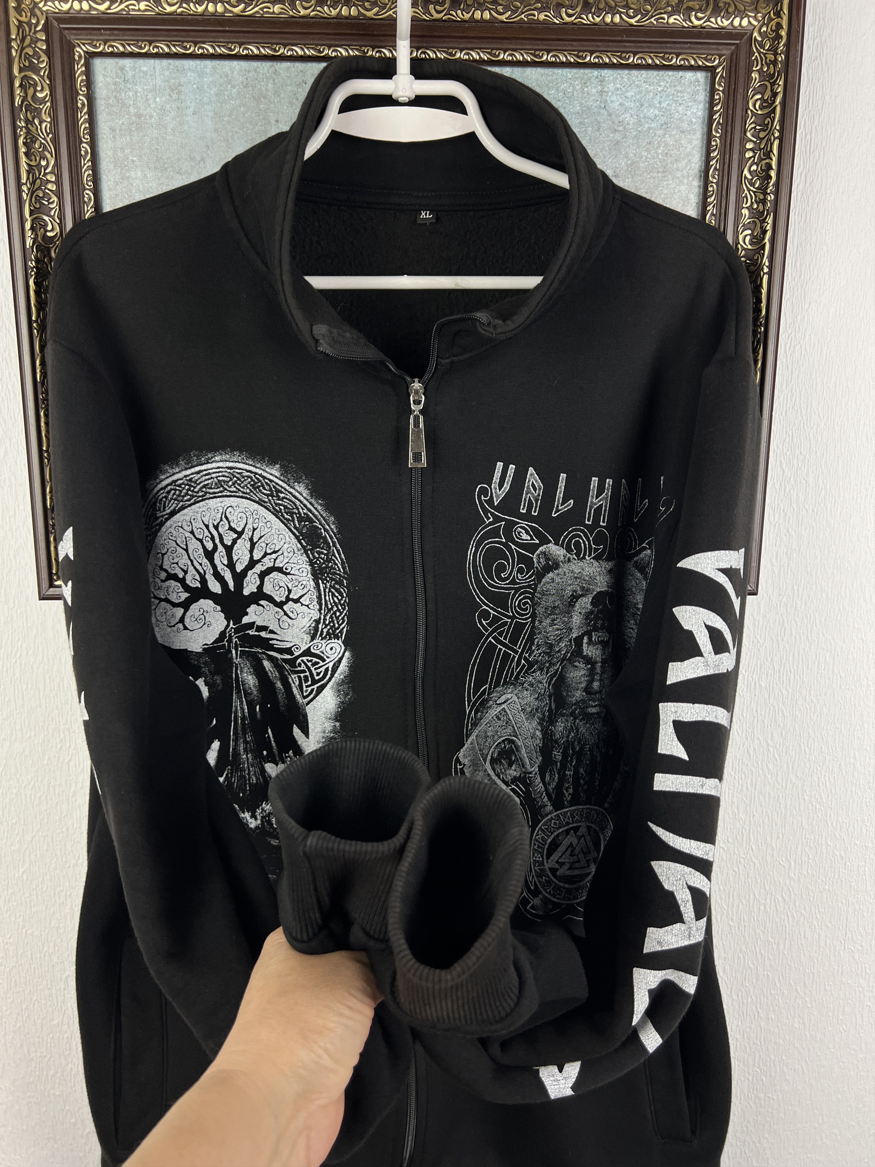 Vintage Victory Or Valhalla Viking Print Jacket Big Logo Track Top Size US XL / EU 56 / 4 - 8 Thumbnail