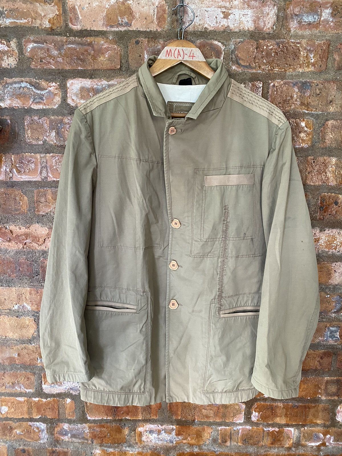 Marithe + Francois Girbaud 2000s Marithe Francois Girbaud Repair tribal Distress Jacket Size US L / EU 52-54 / 3 - 2 Thumbnail