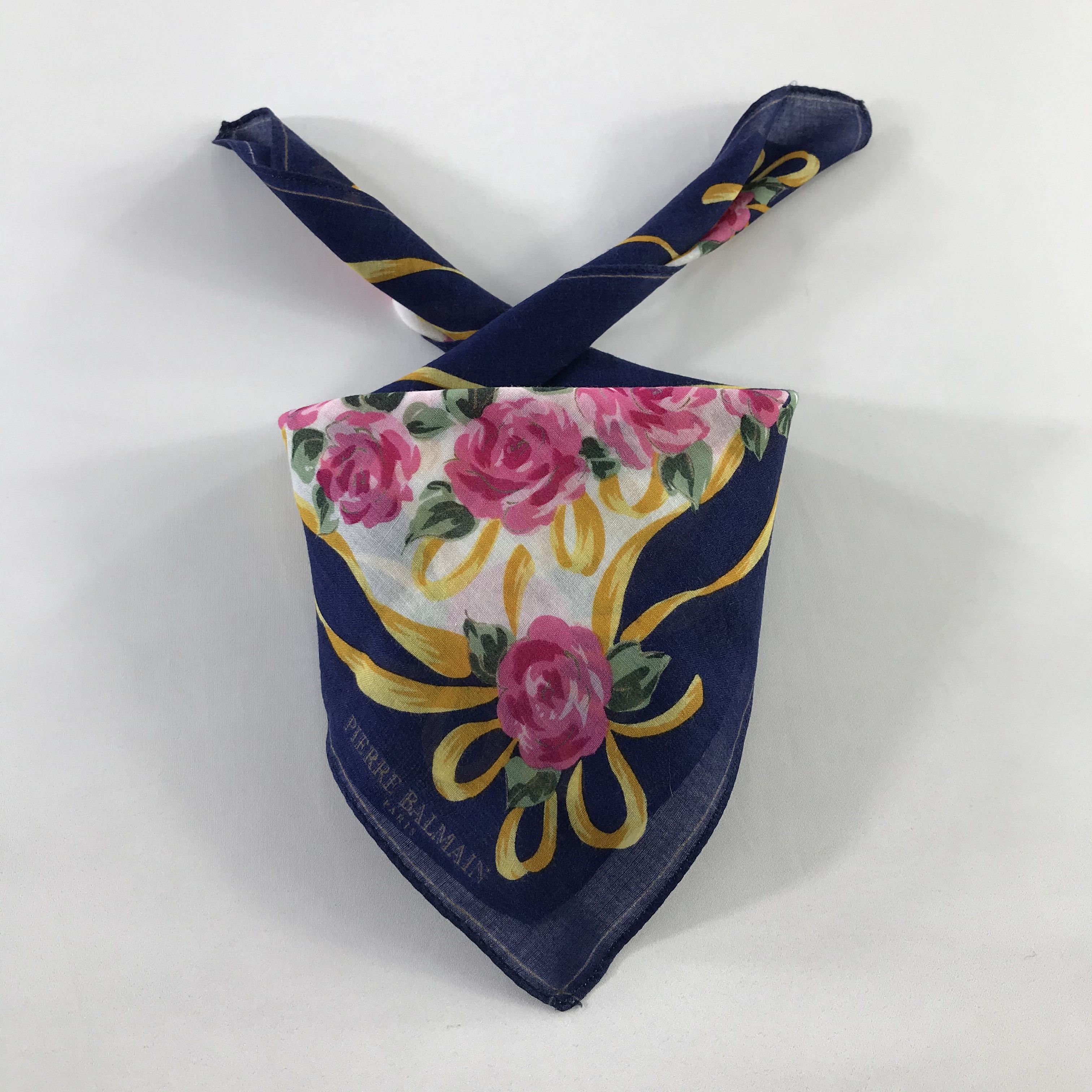 Pierre Balmain × Vintage Pierre Balmain Bandana / Handkerchief / Neckerchief - S689 Size ONE SIZE - 3 Thumbnail