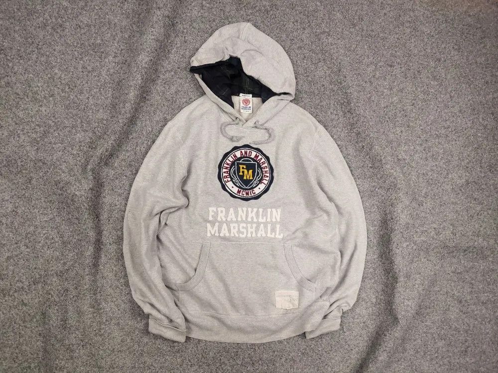 Franklin & Marshall Franklin & Marshall Italy vintage logo distressed Hoodie Size US XL / EU 56 / 4 - 1 Thumbnail
