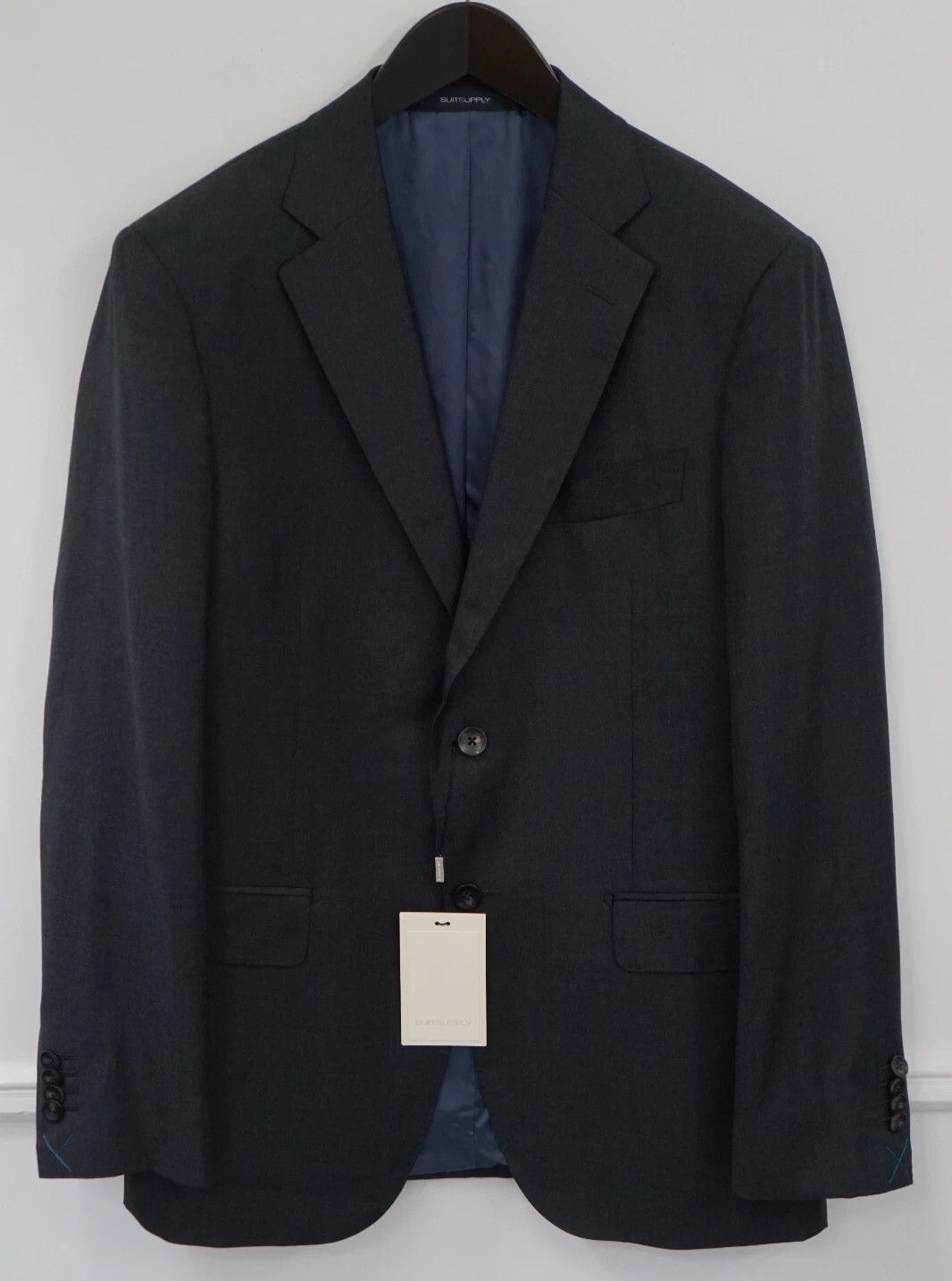 Suitsupply Men Suitsupply Blazer Napoli Charcoal Grey REDA Wool UK/US40 Size 40R - 1 Thumbnail
